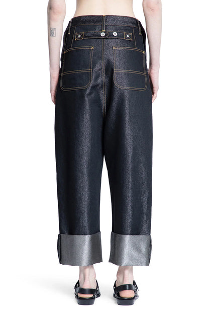 Cotton Cupro Polyester Turn-Up Jeans - Antonioli.eu