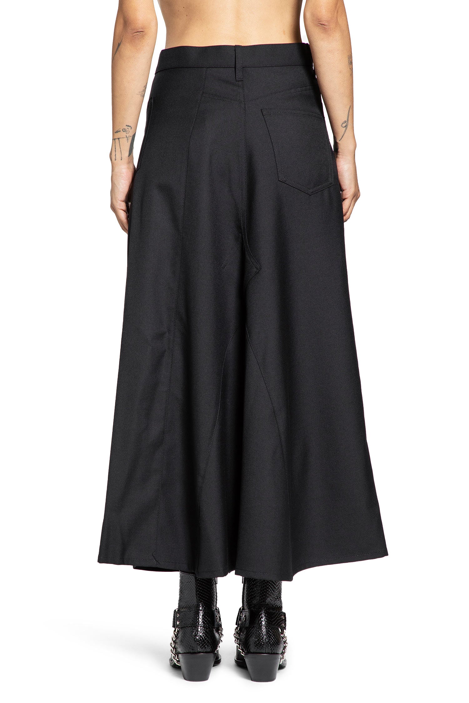 Wrap Front Skirt in Wool