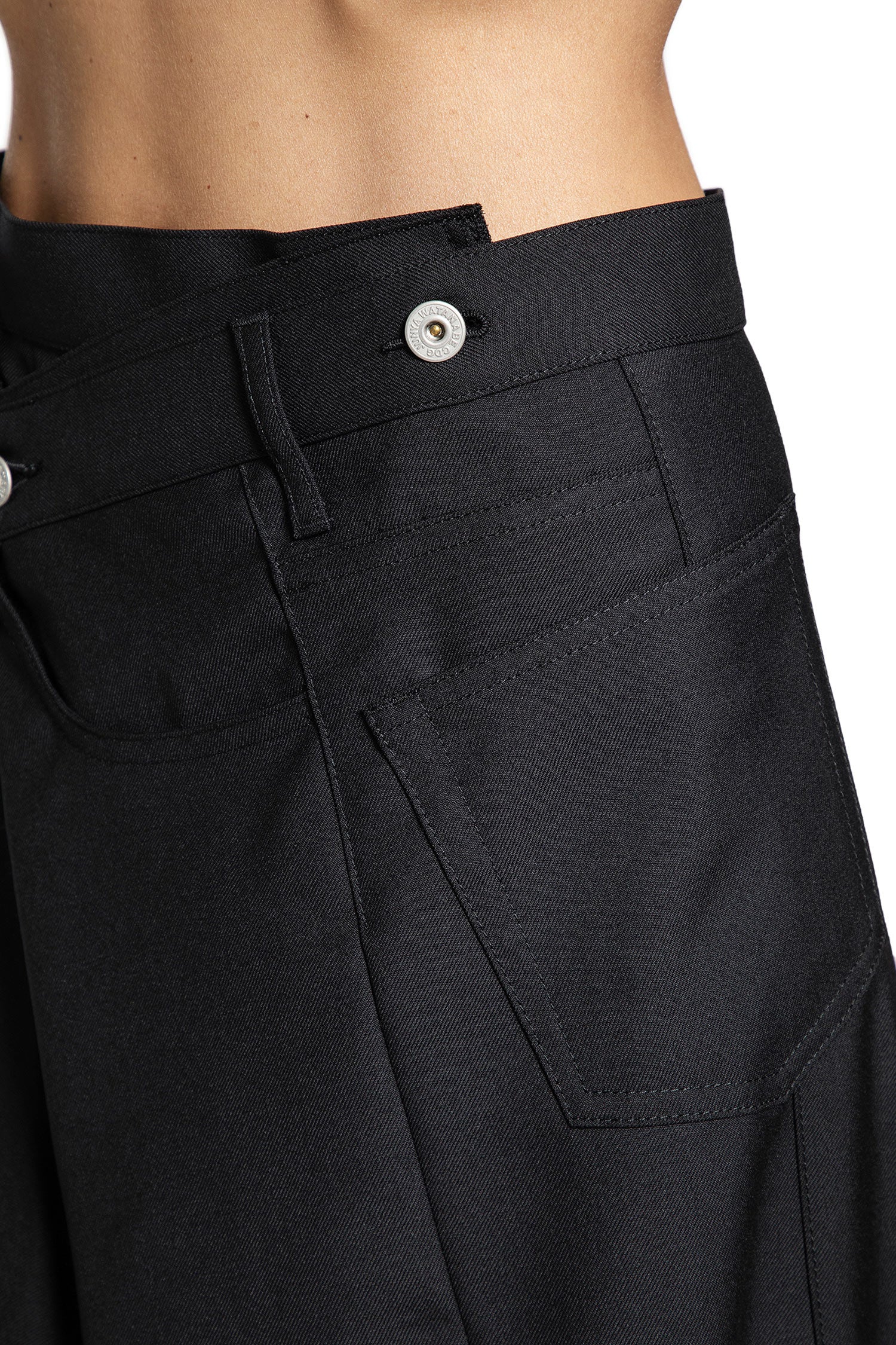 Wrap Front Skirt in Wool