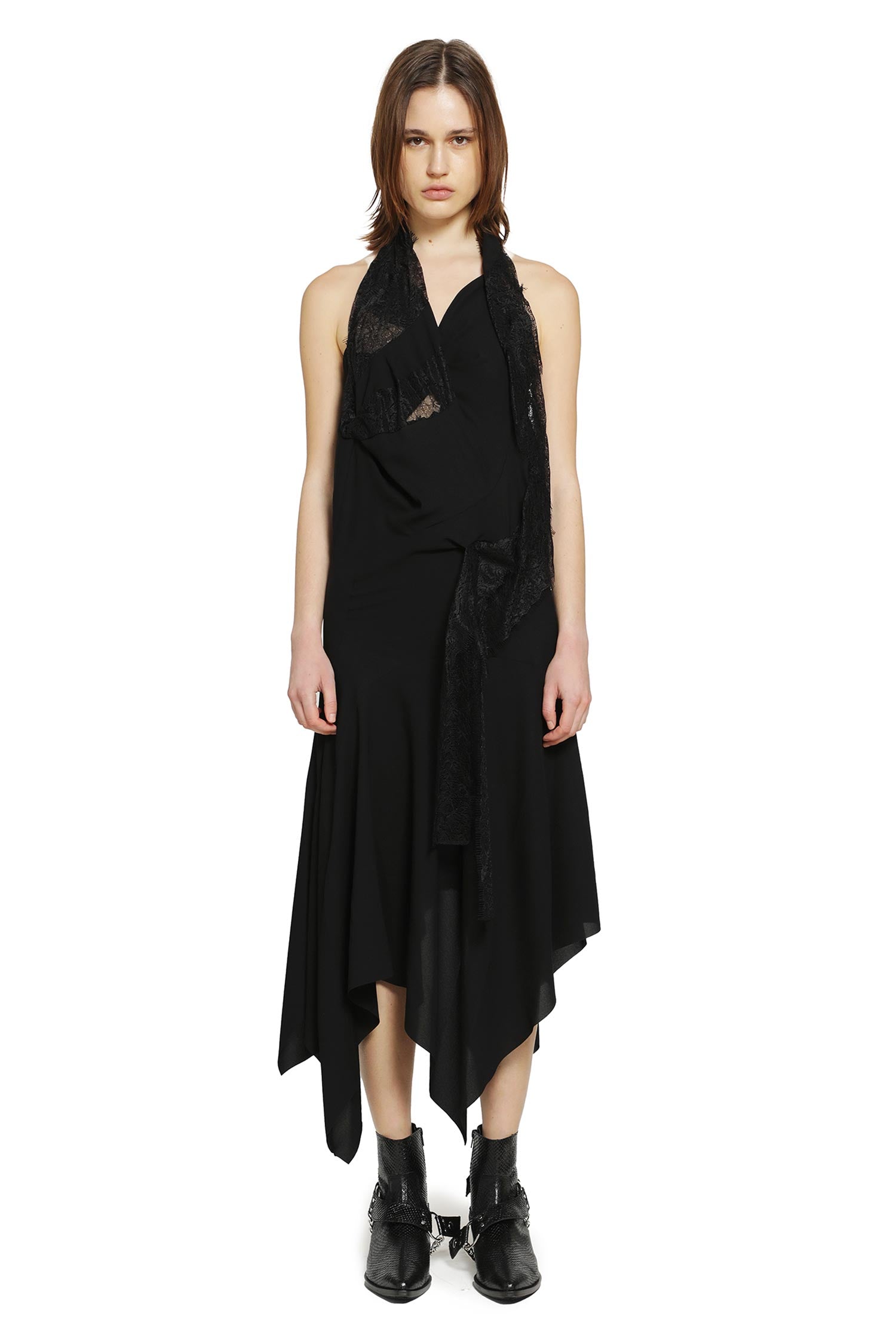 Asymmetric Lace Slip Dress Antonioli.eu Asymmetric Lace Slip Dress Antonioli.eu