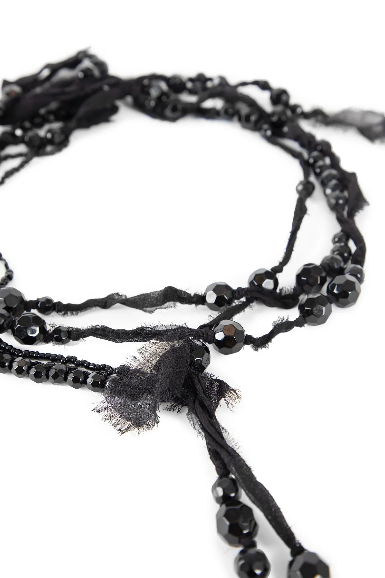 K- 170 Glass Beads and Silk Muslin Neck Piece - Antonioli.eu