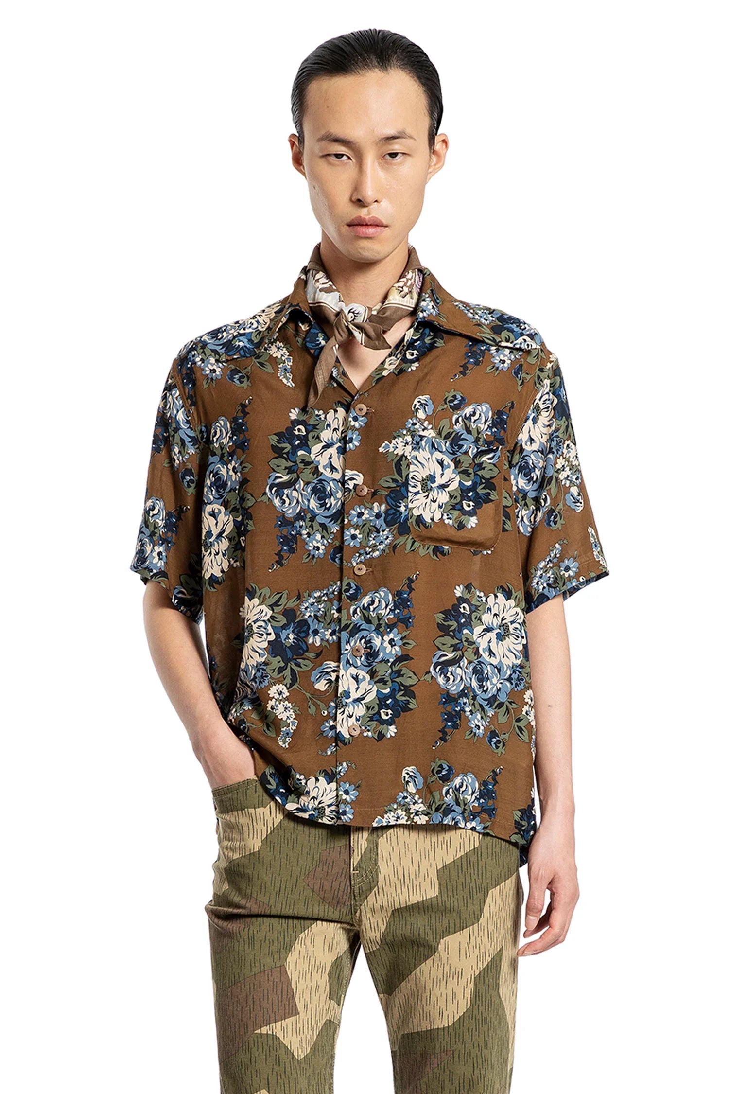 Silk Rayon Champêtre Maria Aloha Shirt - Antonioli.eu