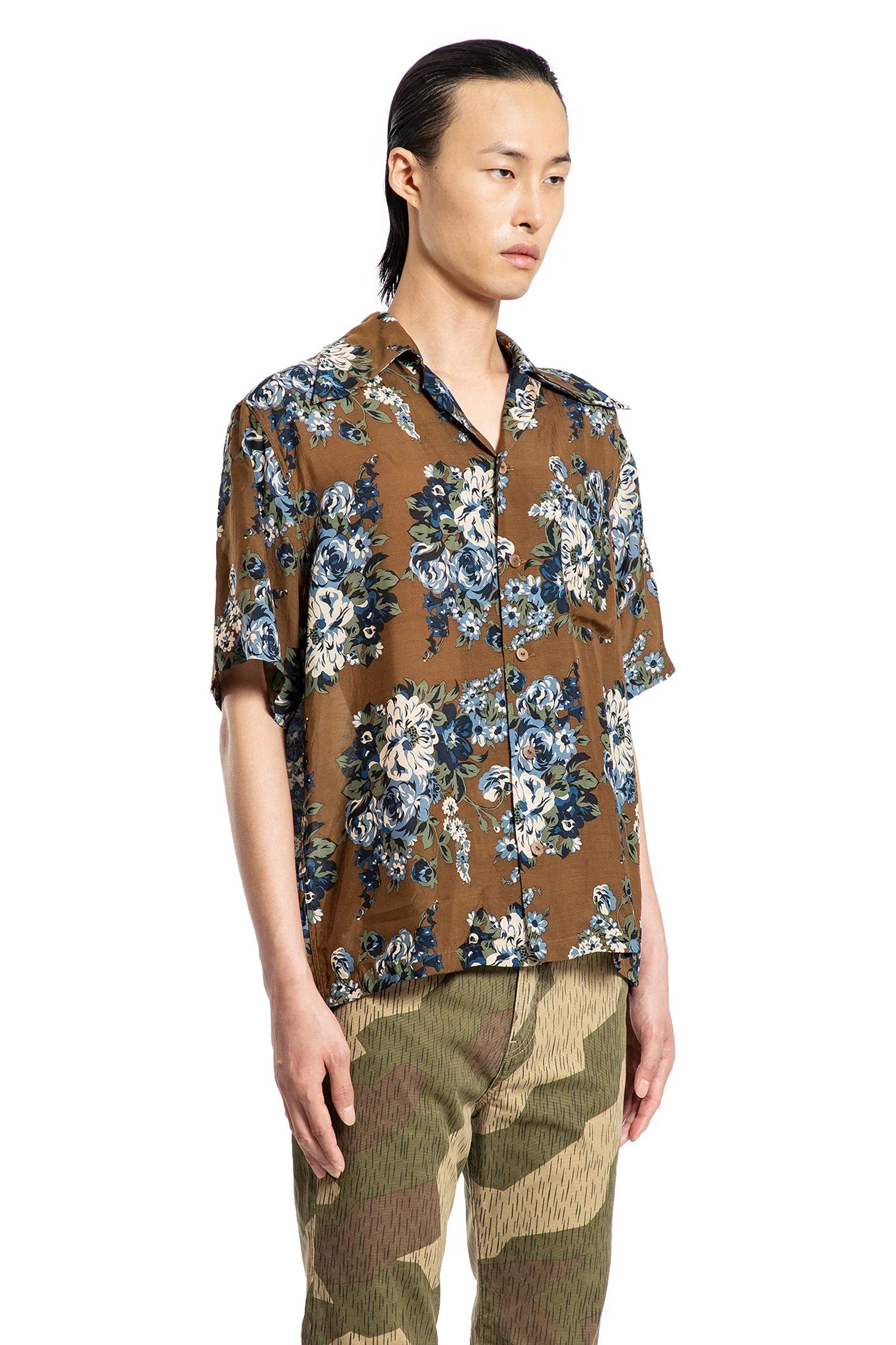Silk Rayon Champêtre Maria Aloha Shirt - Antonioli.eu