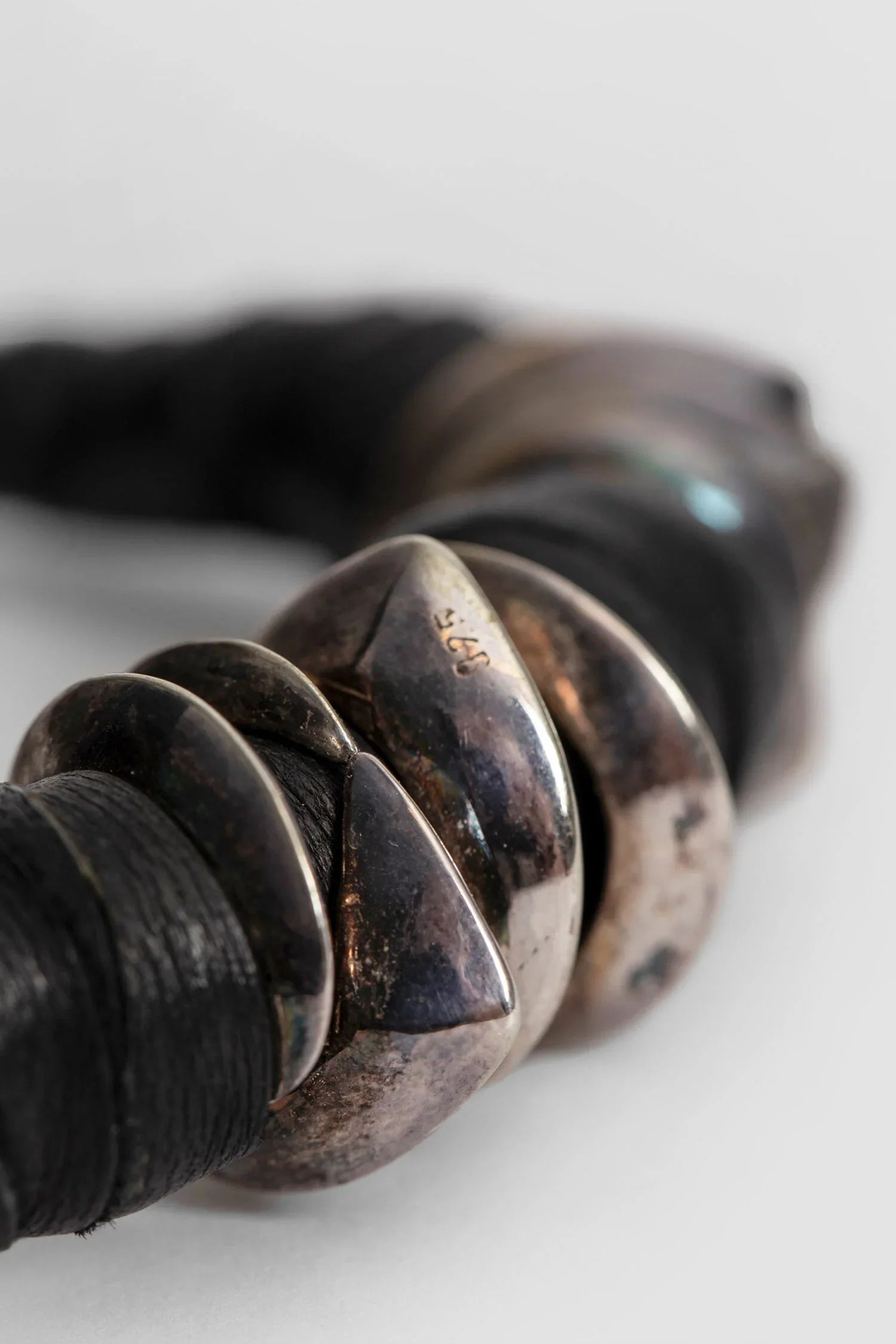 And Leather Bracelet With Nails - Antonioli.eu