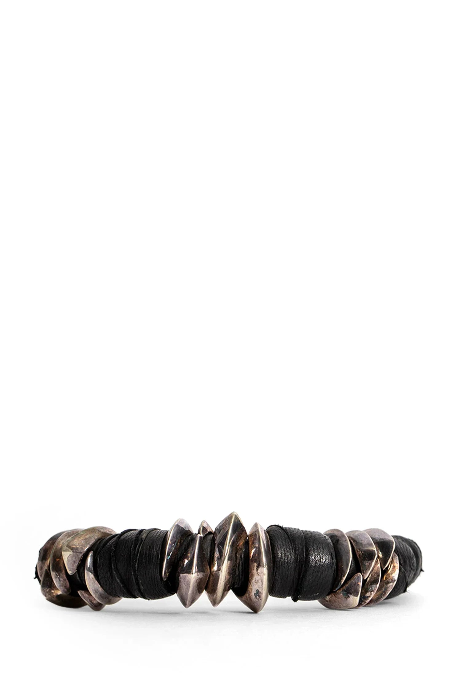 And Leather Bracelet With Nails - Antonioli.eu