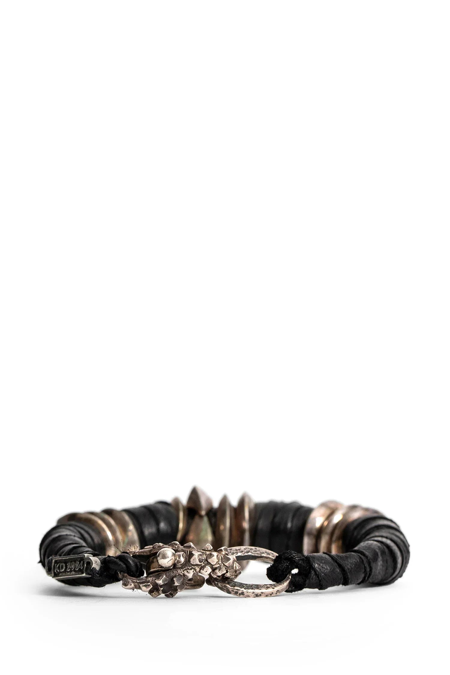 And Leather Bracelet With Nails - Antonioli.eu