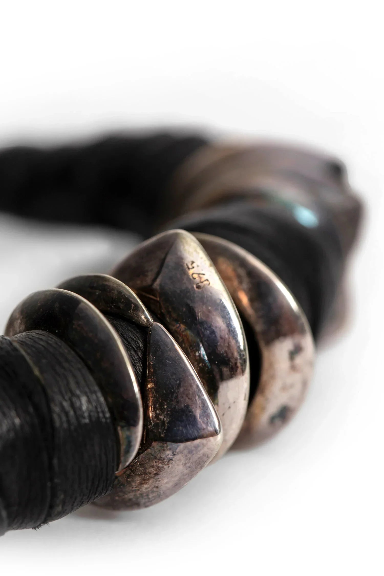 And Leather Bracelet With Nails - Antonioli.eu