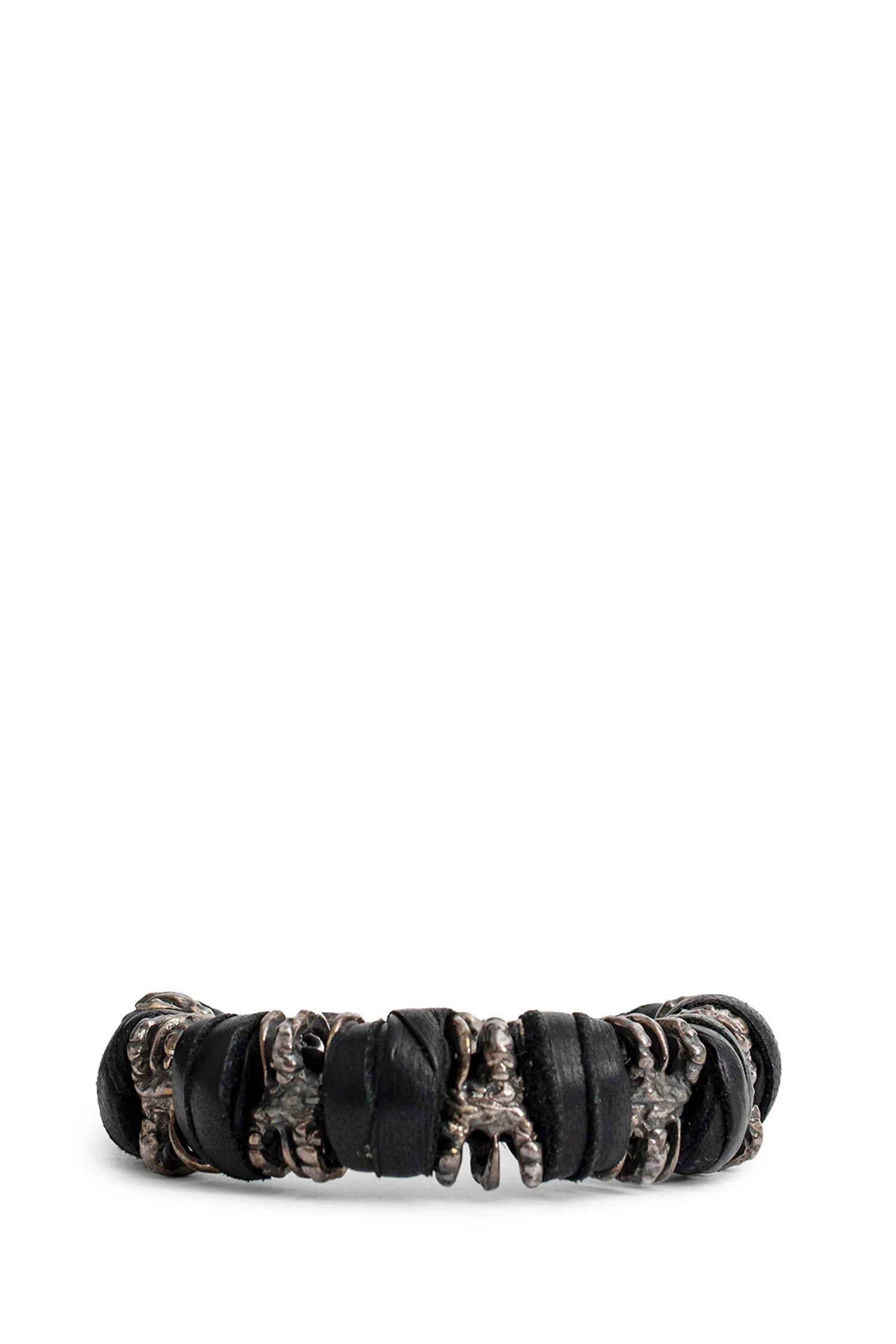 Leather And Silver Bracelet - Antonioli.eu