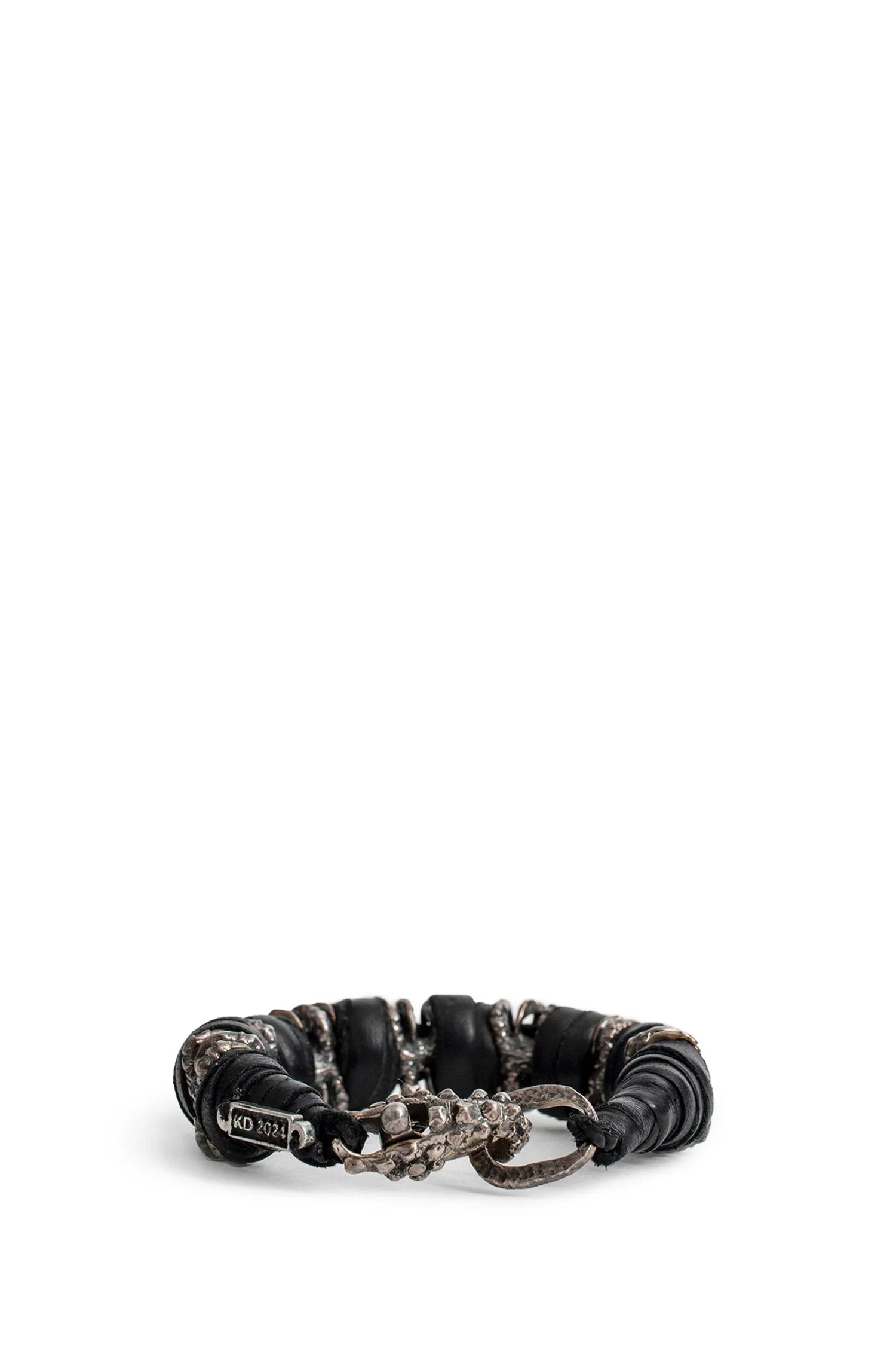 Leather And Silver Bracelet - Antonioli.eu
