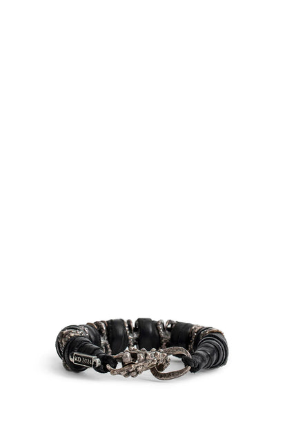 Leather And Silver Bracelet - Antonioli.eu