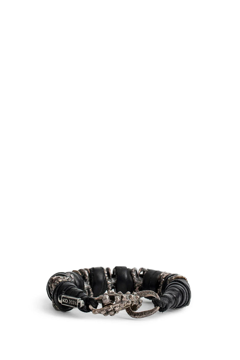 Leather And Silver Bracelet - Antonioli.eu