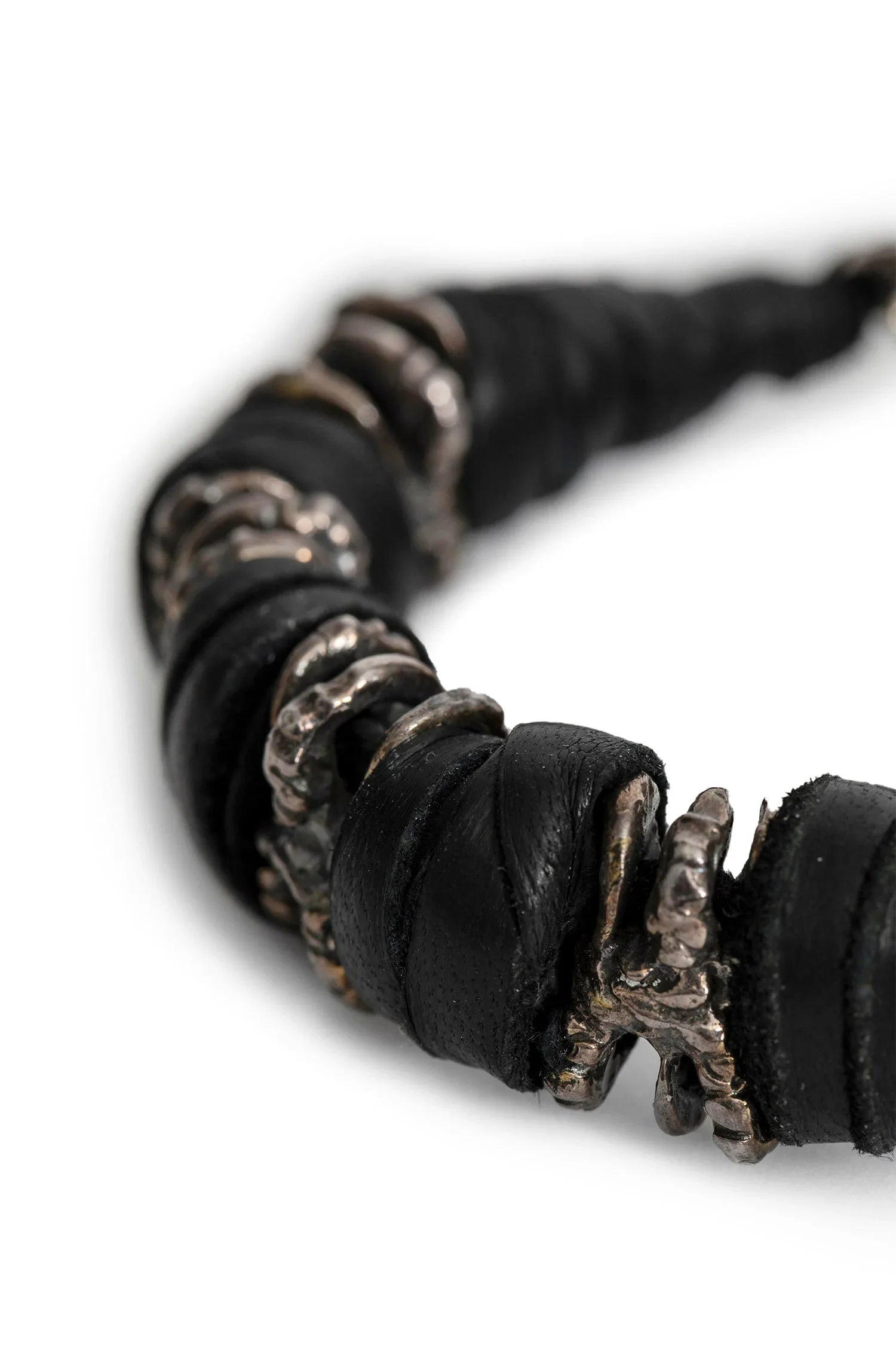 Leather And Silver Bracelet - Antonioli.eu