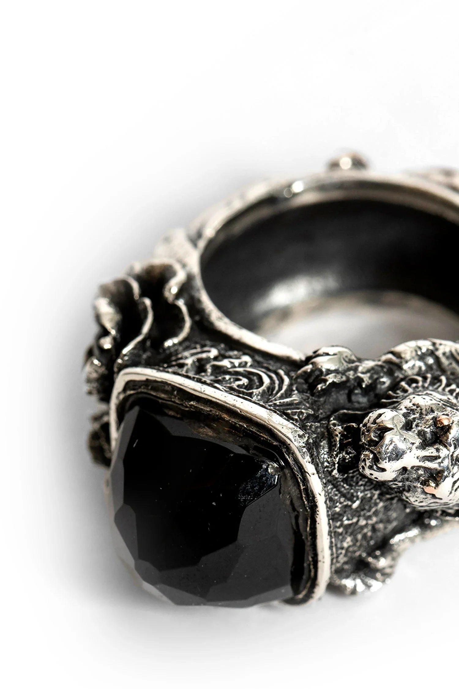 Corsair Silver Ring With Onyx Stone - Antonioli.eu
