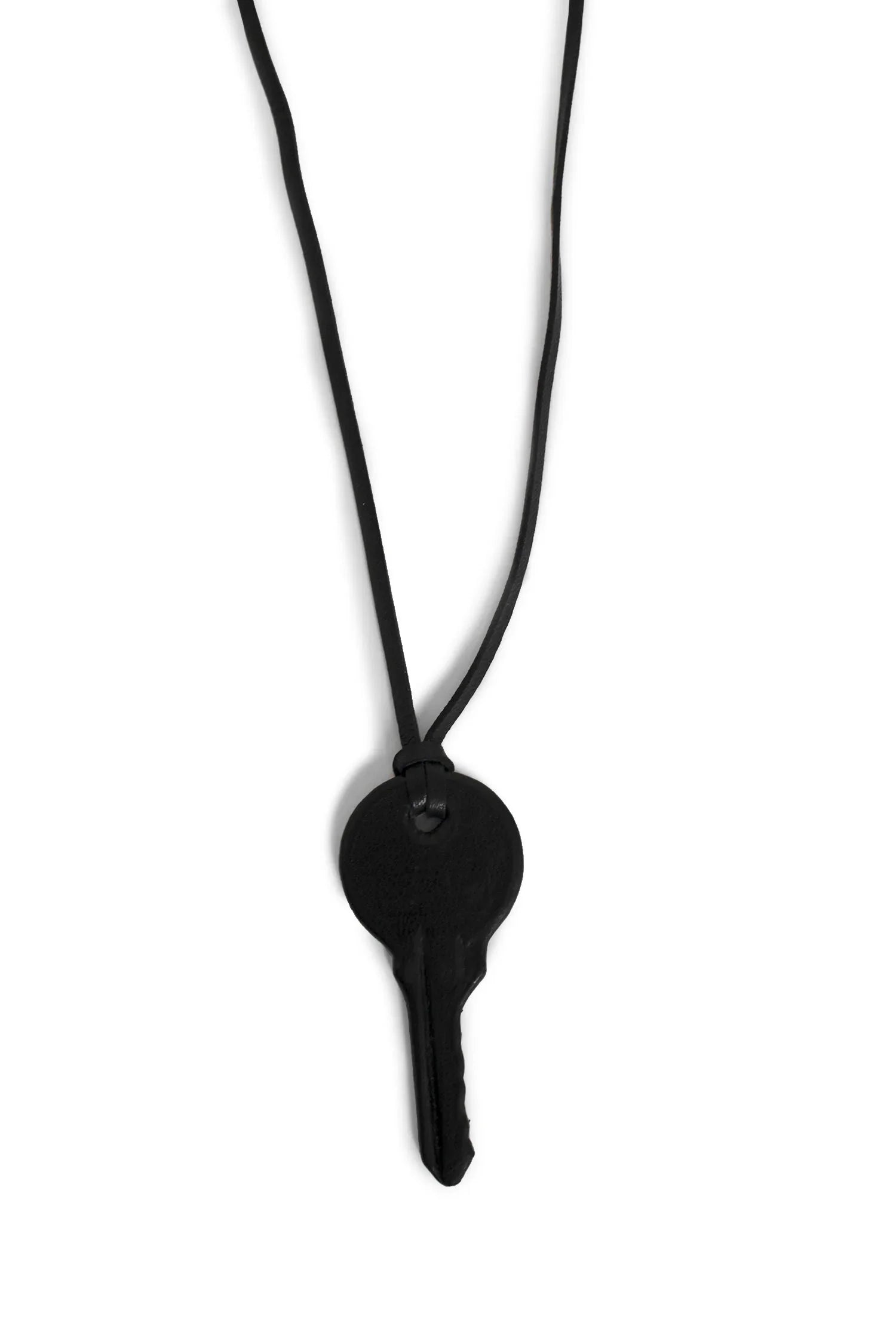 Leather Covered Key With Ribbon - Antonioli.eu
