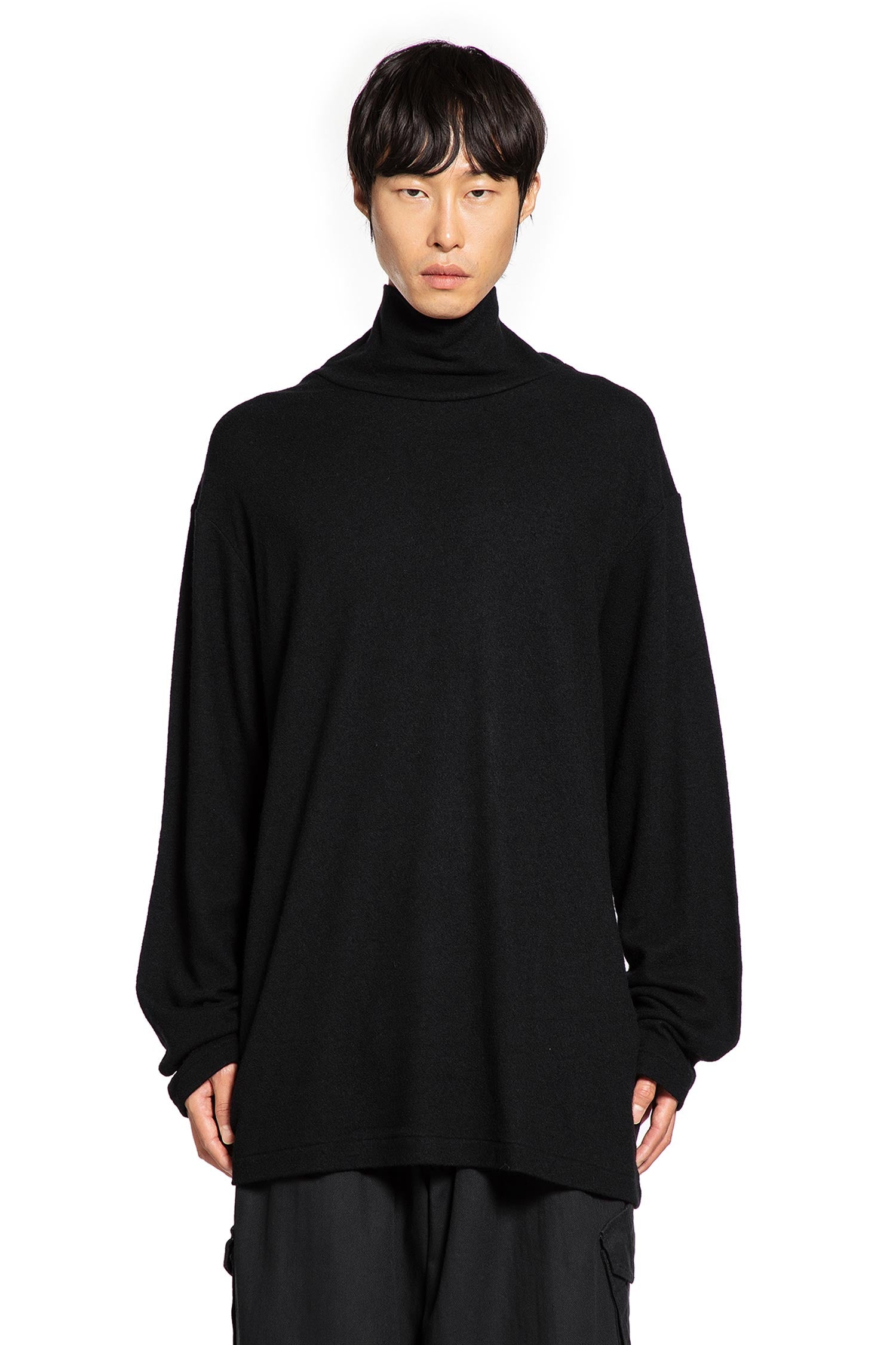 Wool Turtleneck Long Sleeve Top