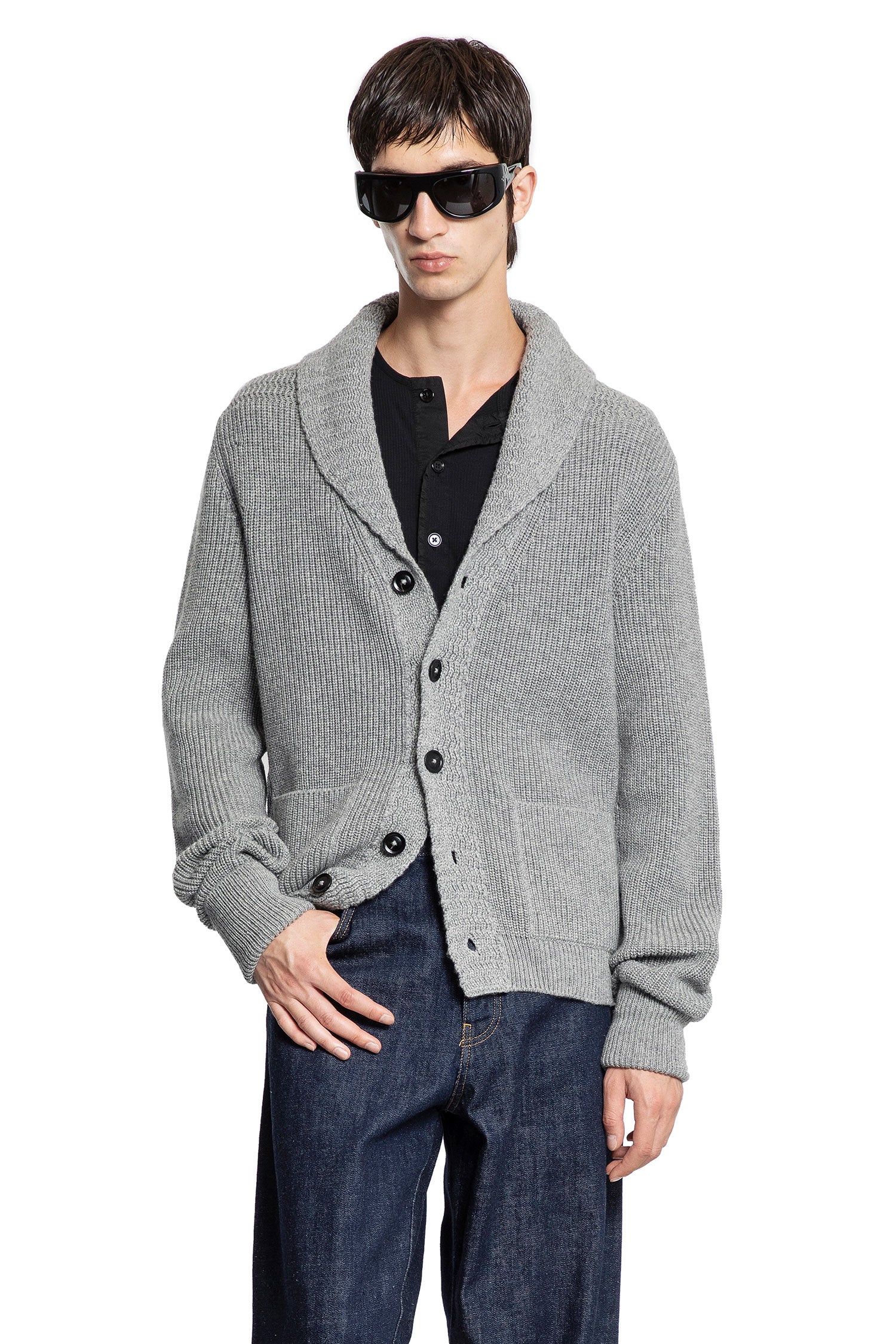 Cashmere Wool Shawl Cardigan - Antonioli.eu