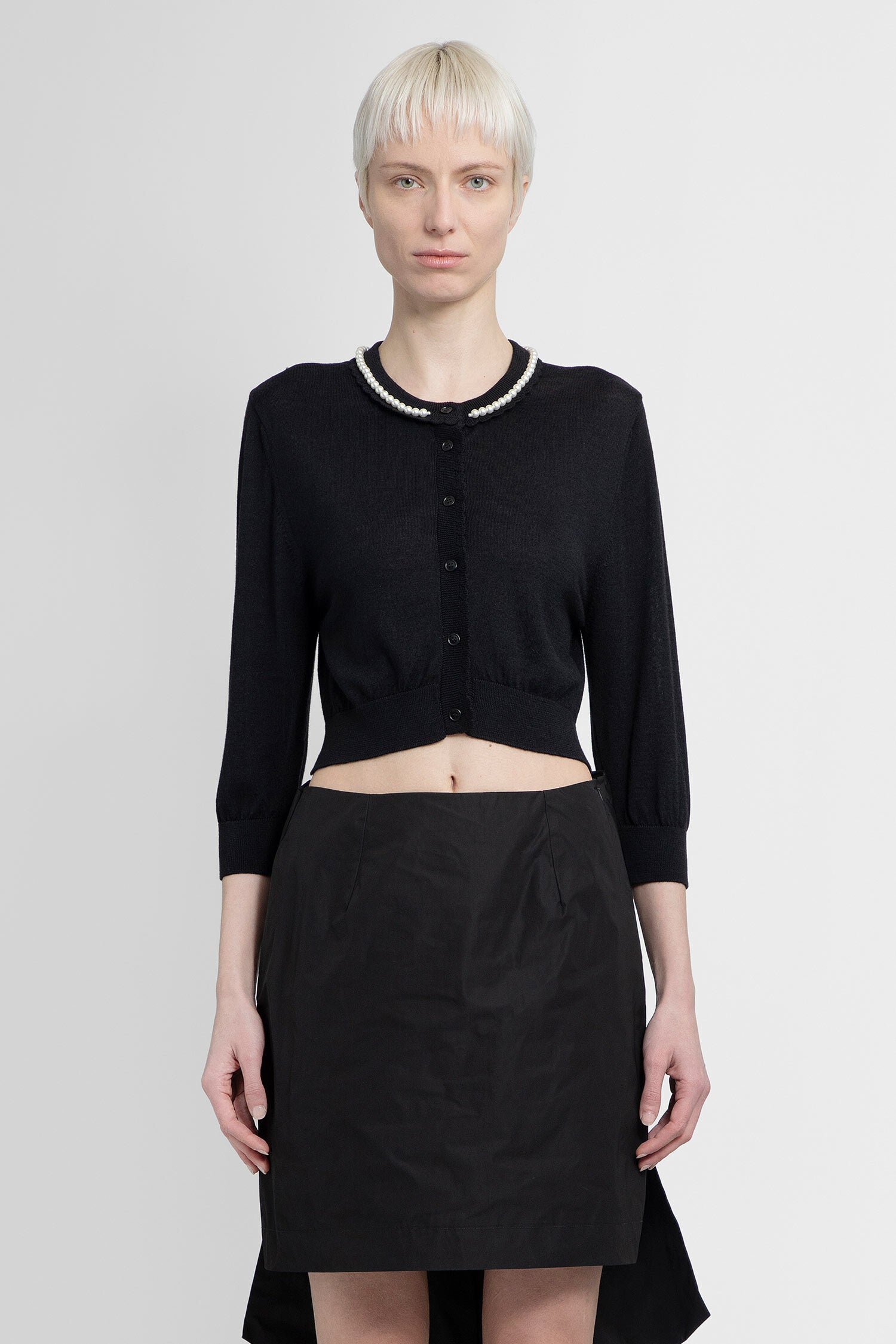 SIMONE ROCHA WOMAN BLACK KNITWEAR - SIMONE ROCHA - KNITWEAR