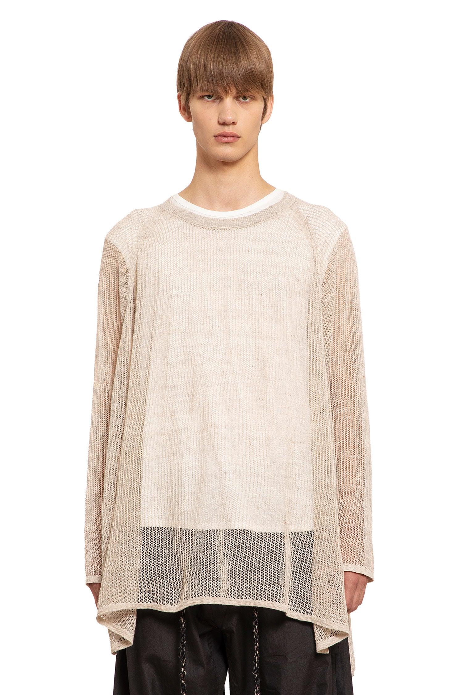 Oversized mesh ajour knit sweater - Antonioli.eu