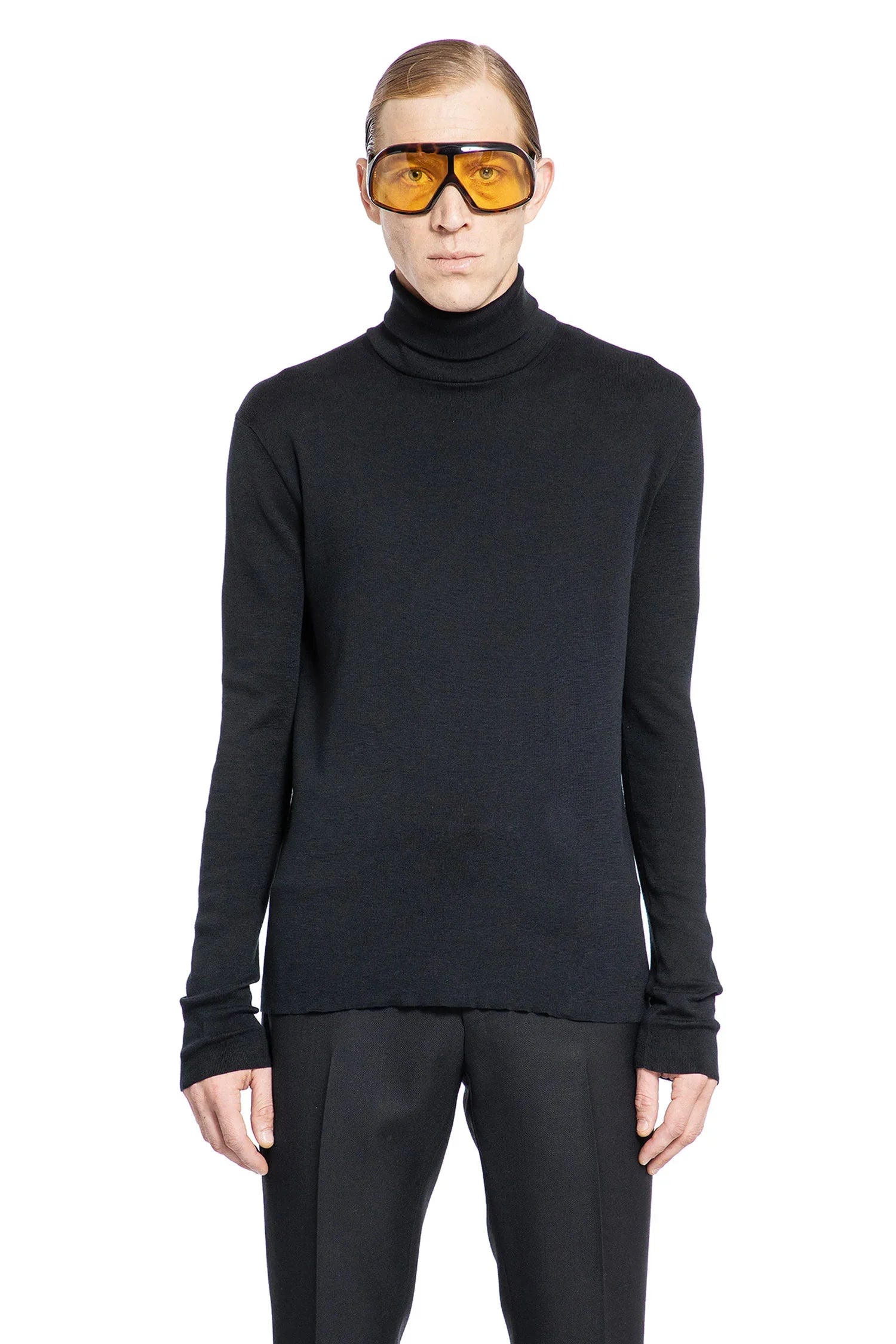 Cotton Jersey Stitch Roll-Neck Sweater - Antonioli.eu