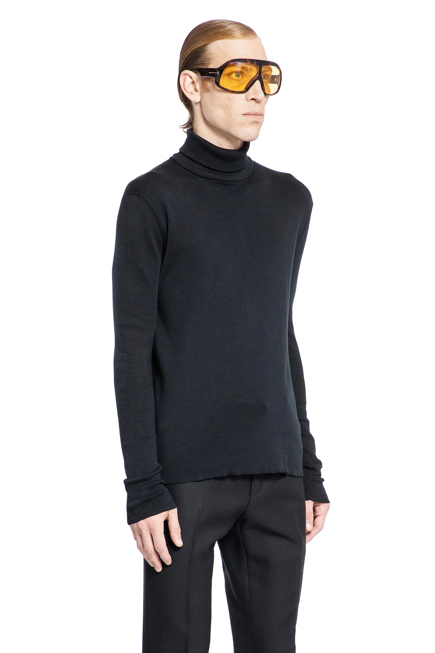 Cotton Jersey Stitch Roll-Neck Sweater - Antonioli.eu