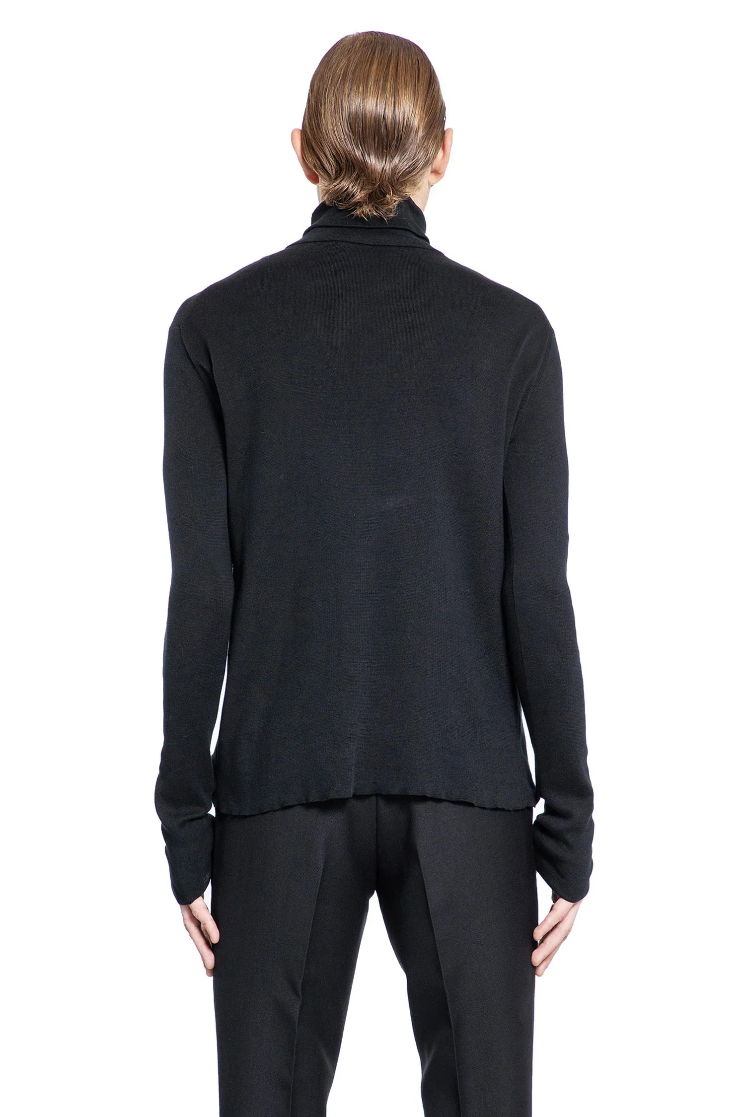 Cotton Jersey Stitch Roll-Neck Sweater - Antonioli.eu