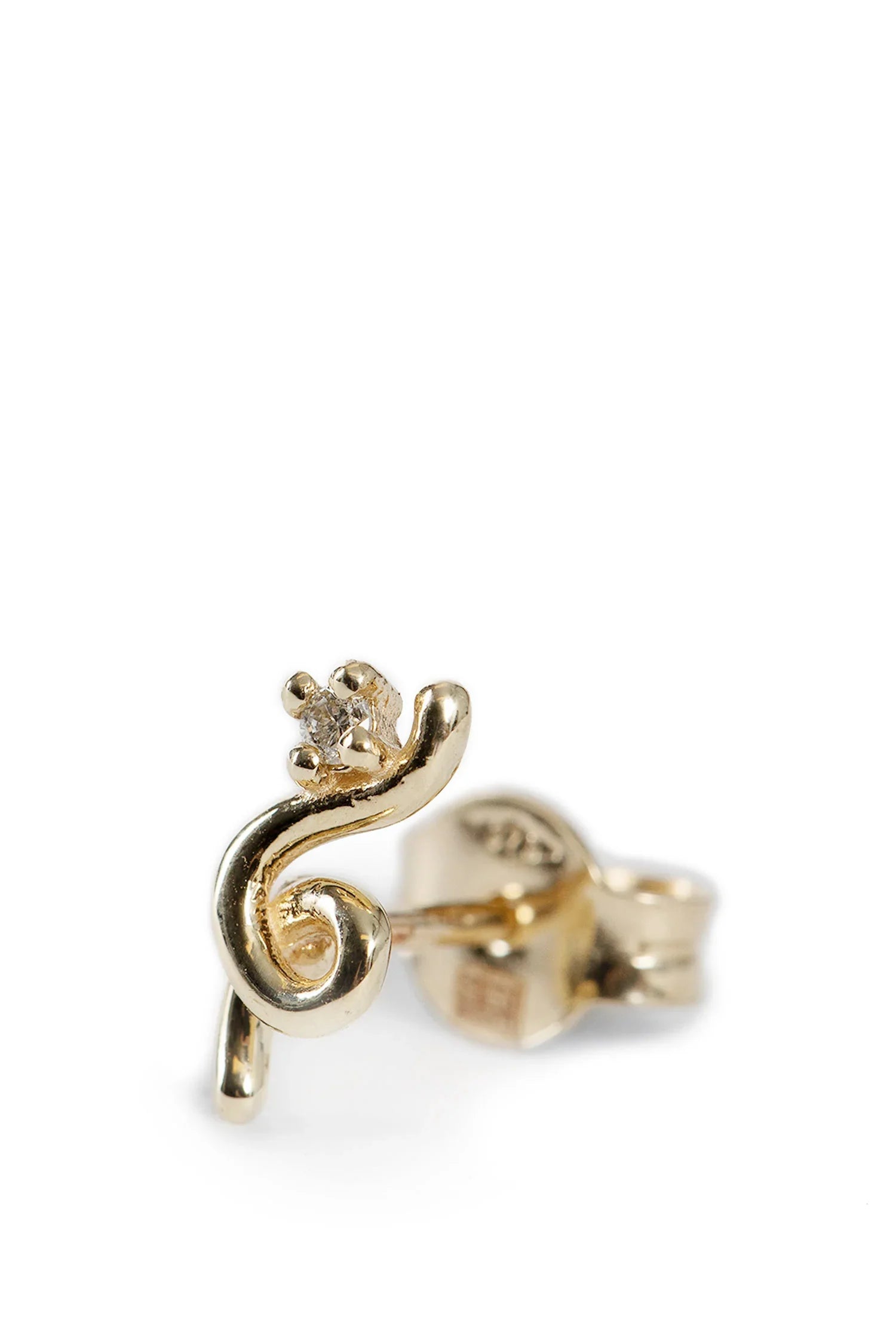 One diamond mini loop single earring - Antonioli.eu