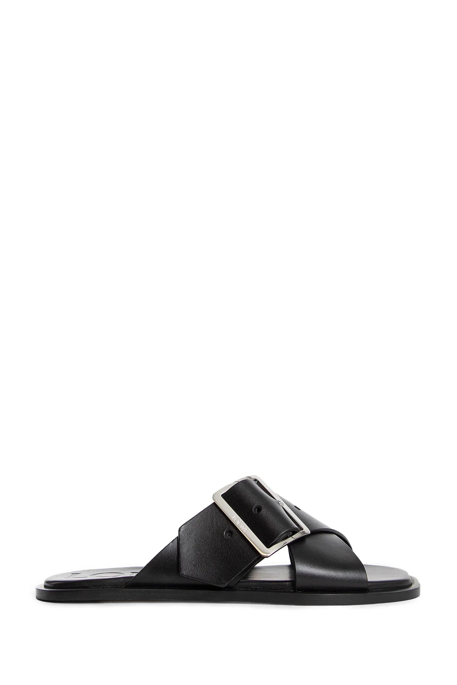 Petal Belt flat sandal in vegetable-tanned calfskin - Antonioli.eu