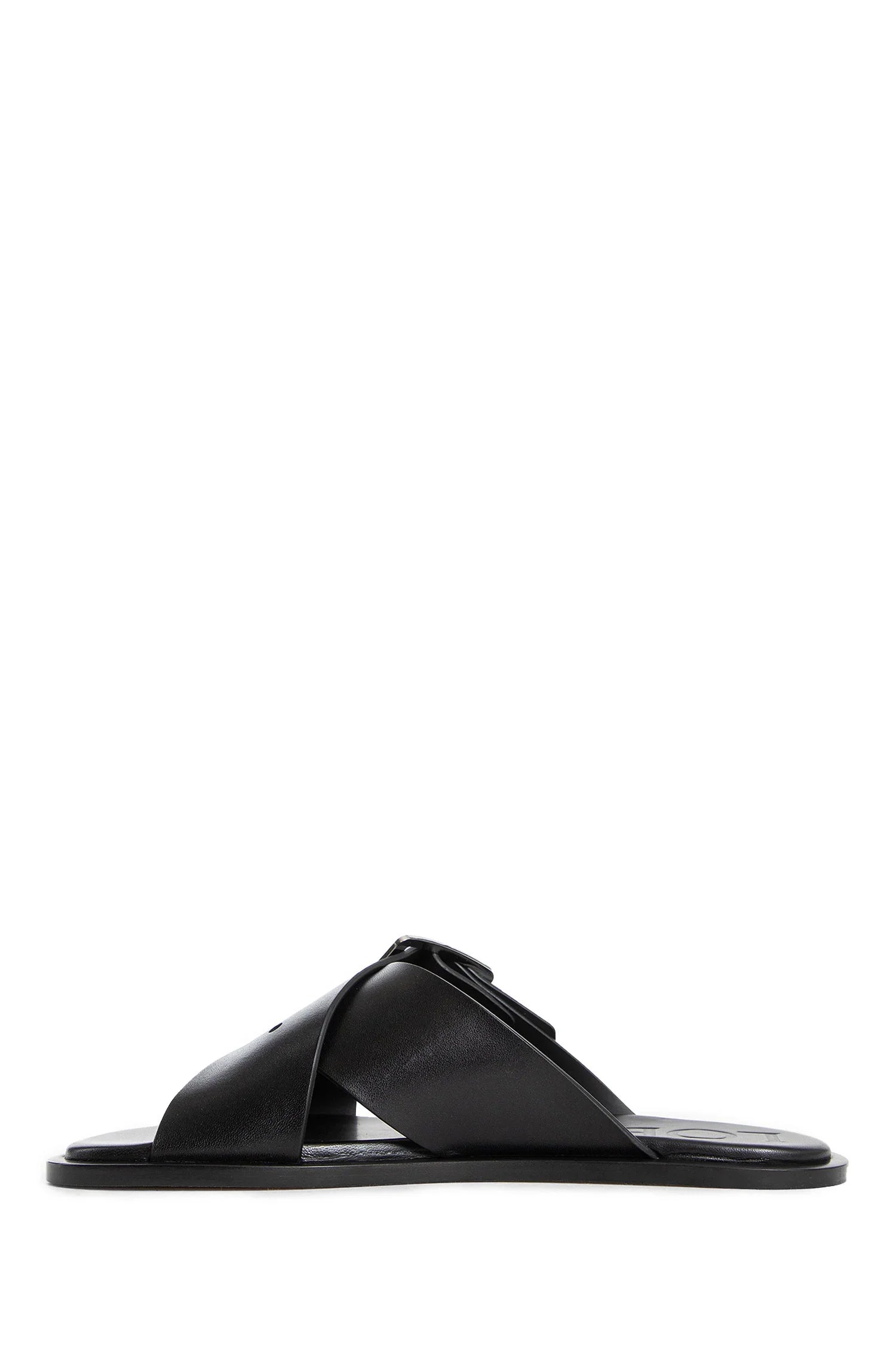 Petal Belt flat sandal in vegetable-tanned calfskin - Antonioli.eu