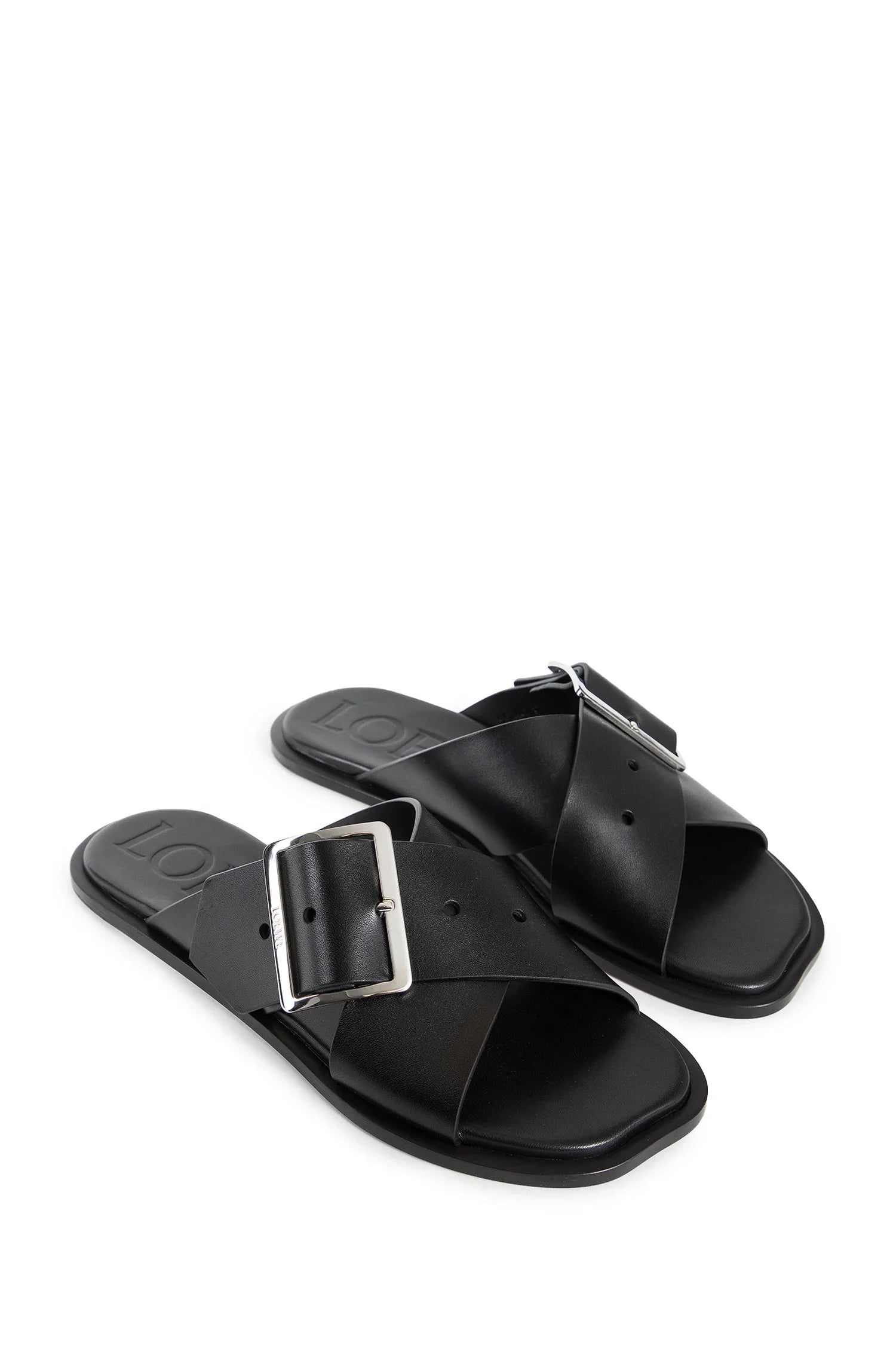 Petal Belt flat sandal in vegetable-tanned calfskin - Antonioli.eu