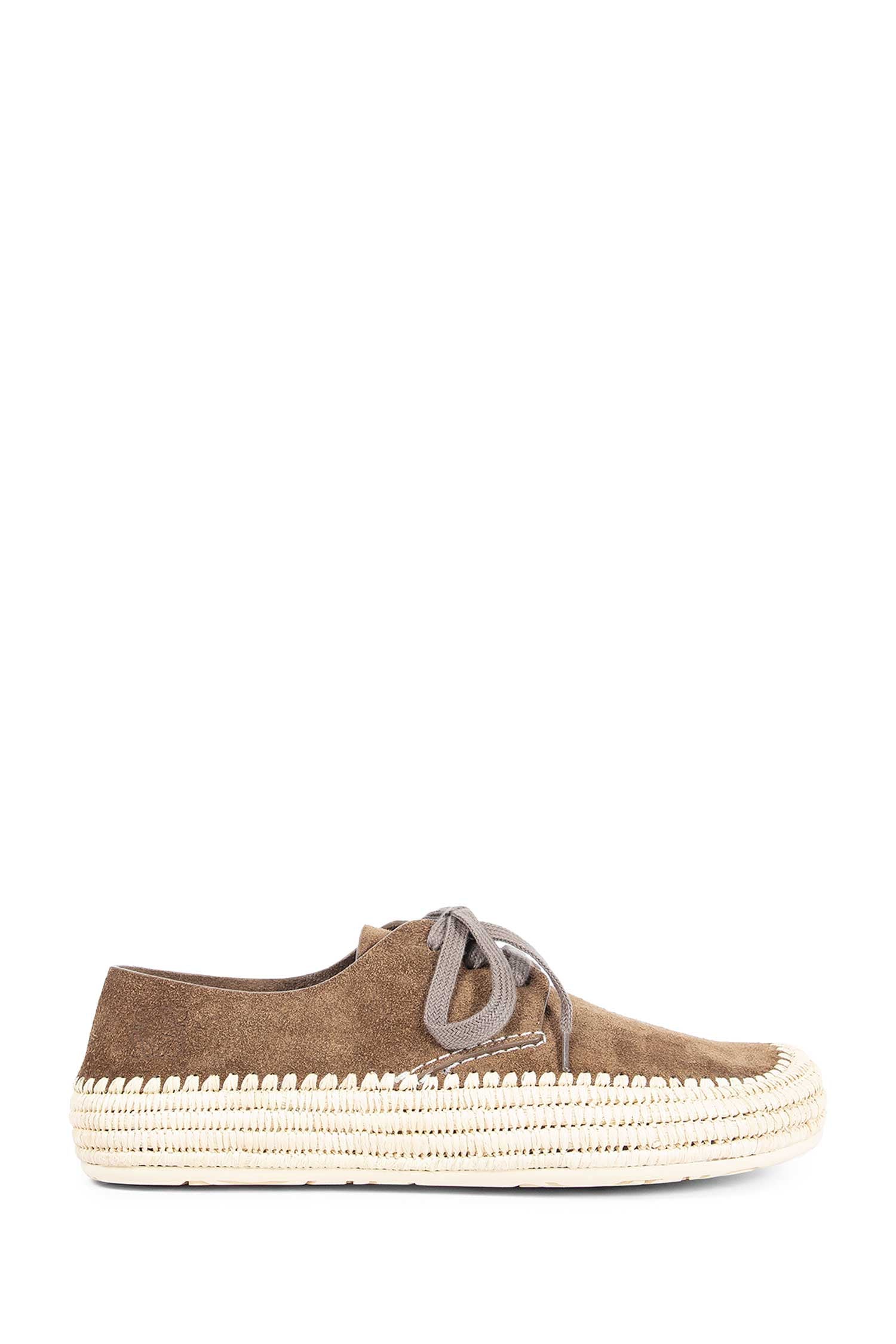 Rio Lace-Up Flats in Suede