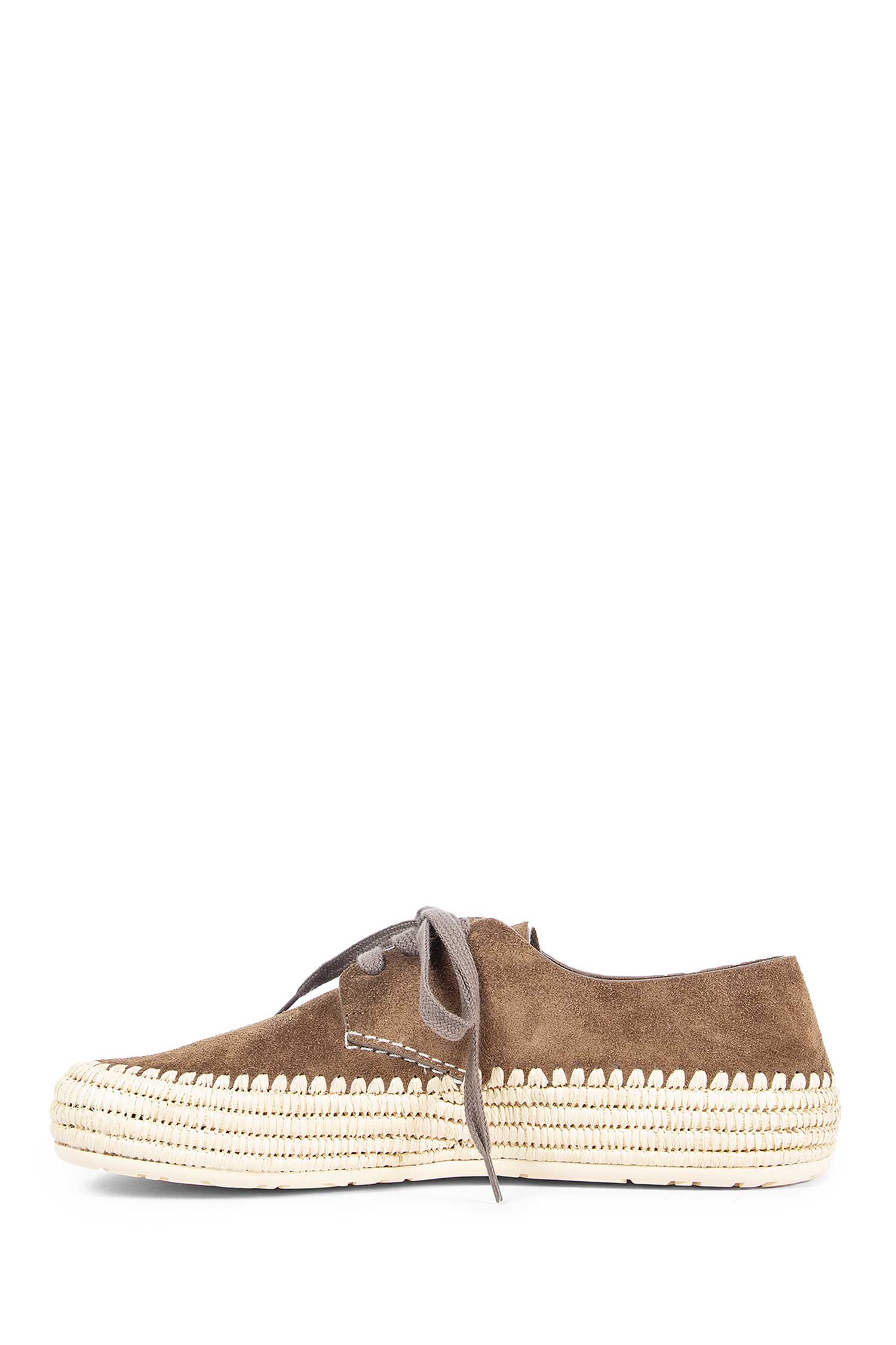 Rio Lace-Up Flats in Suede