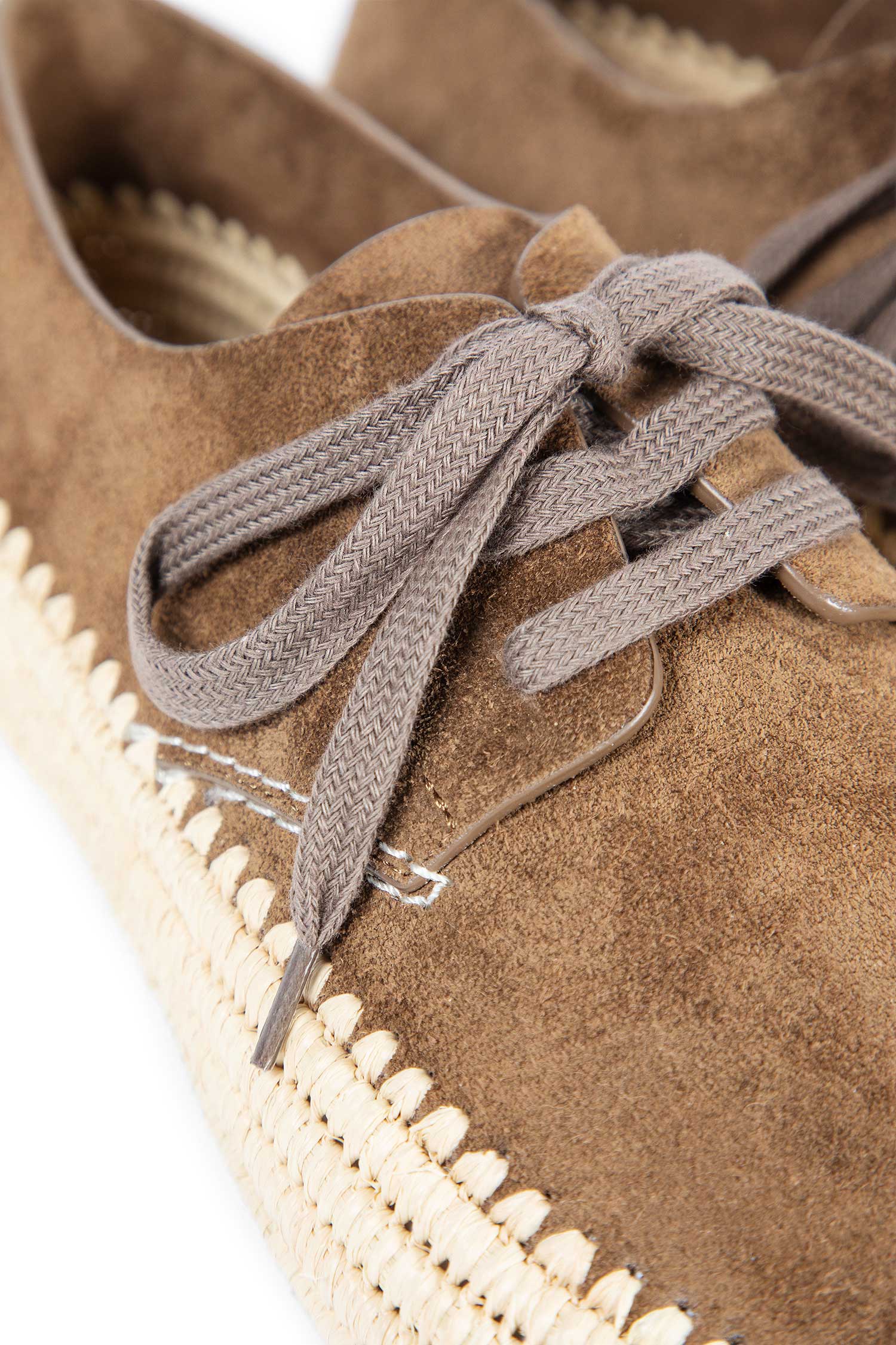 Rio Lace-Up Flats in Suede