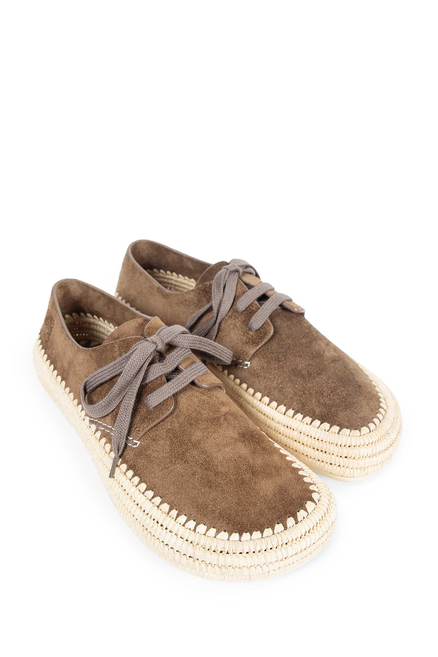 Rio Lace-Up Flats in Suede