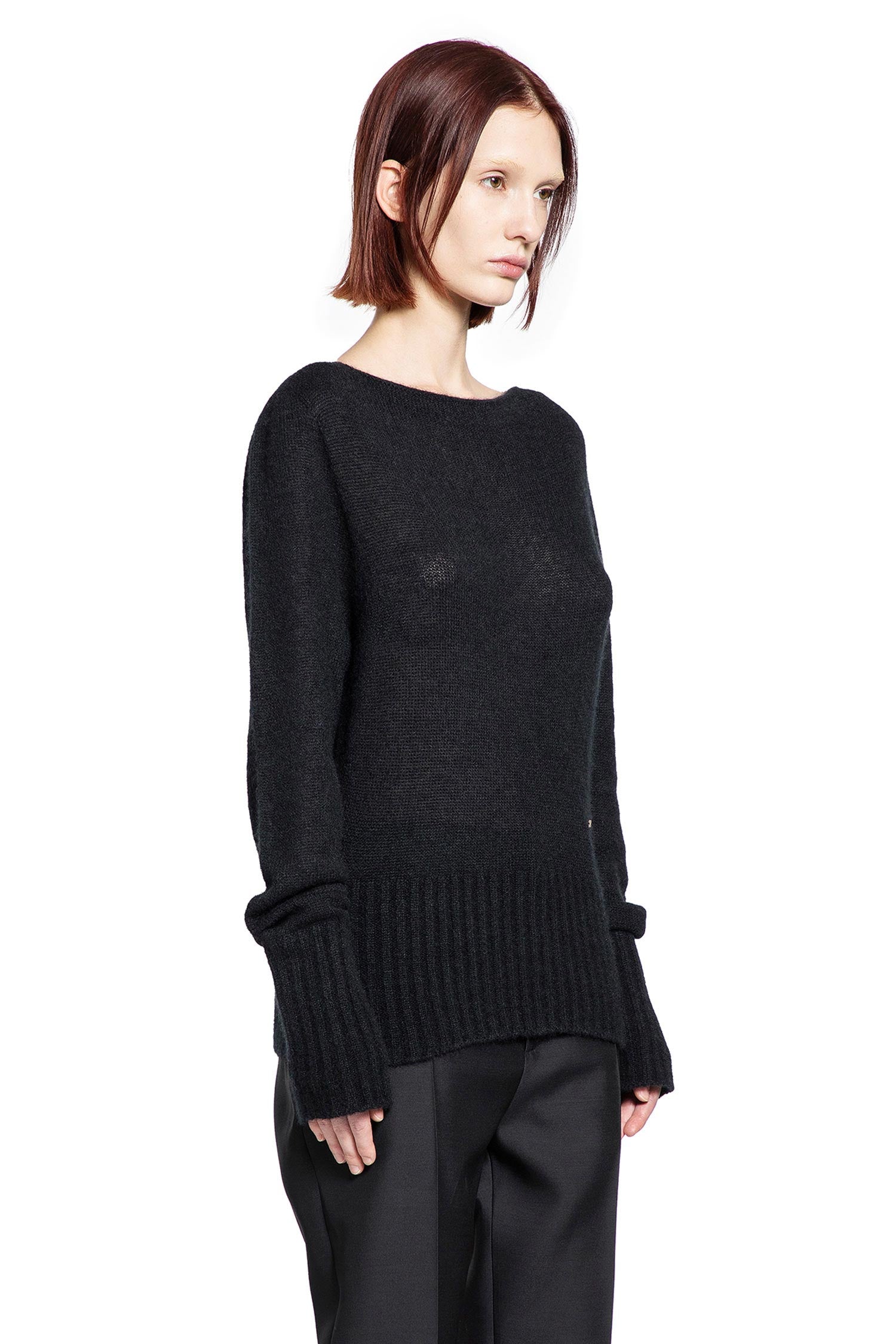 Cashmere Silk Boat Neck Sweater