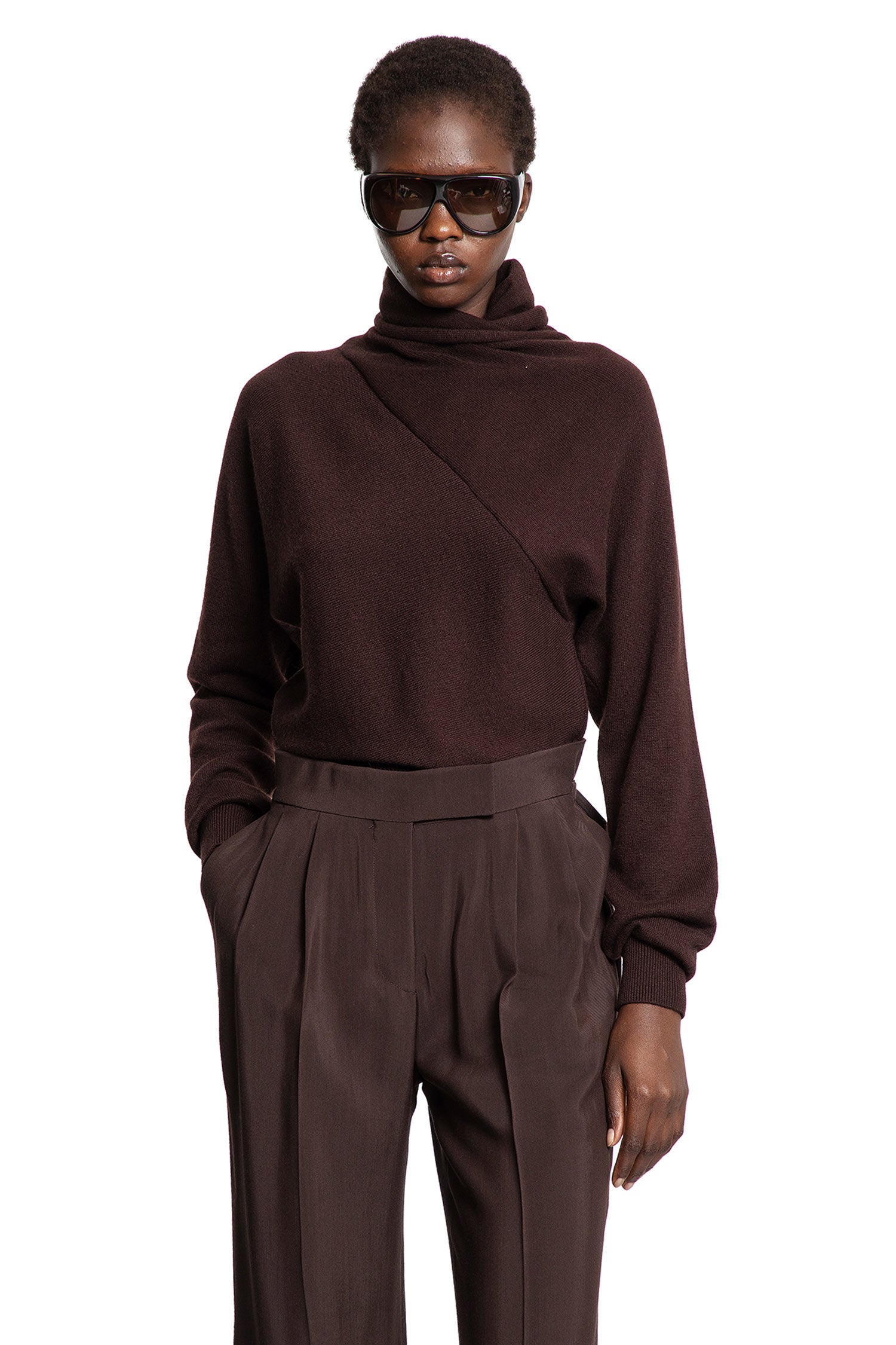 Wrap Collar Sweater - Antonioli.eu