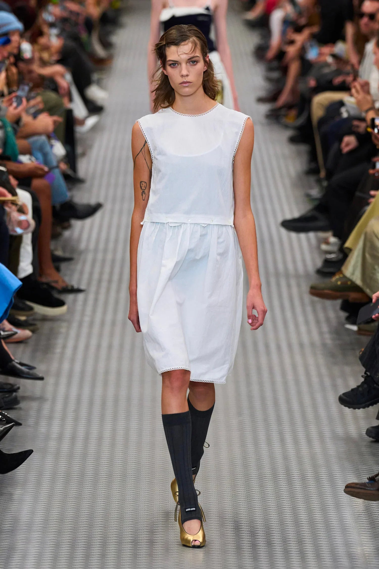 MIU MIU WOMAN GREY SOCKS - Antonioli.eu