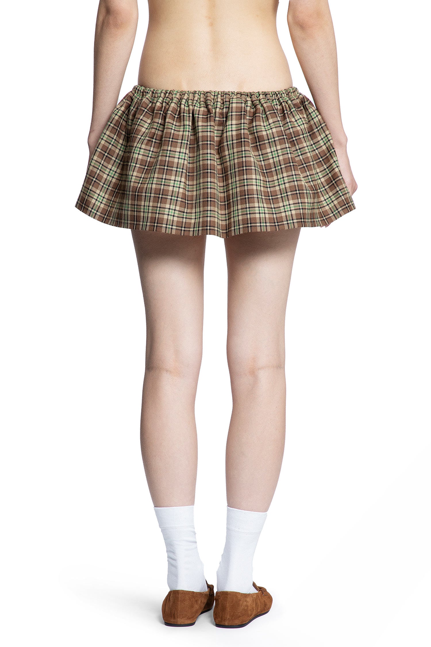 Check Wool Mini Skirt - Antonioli.eu