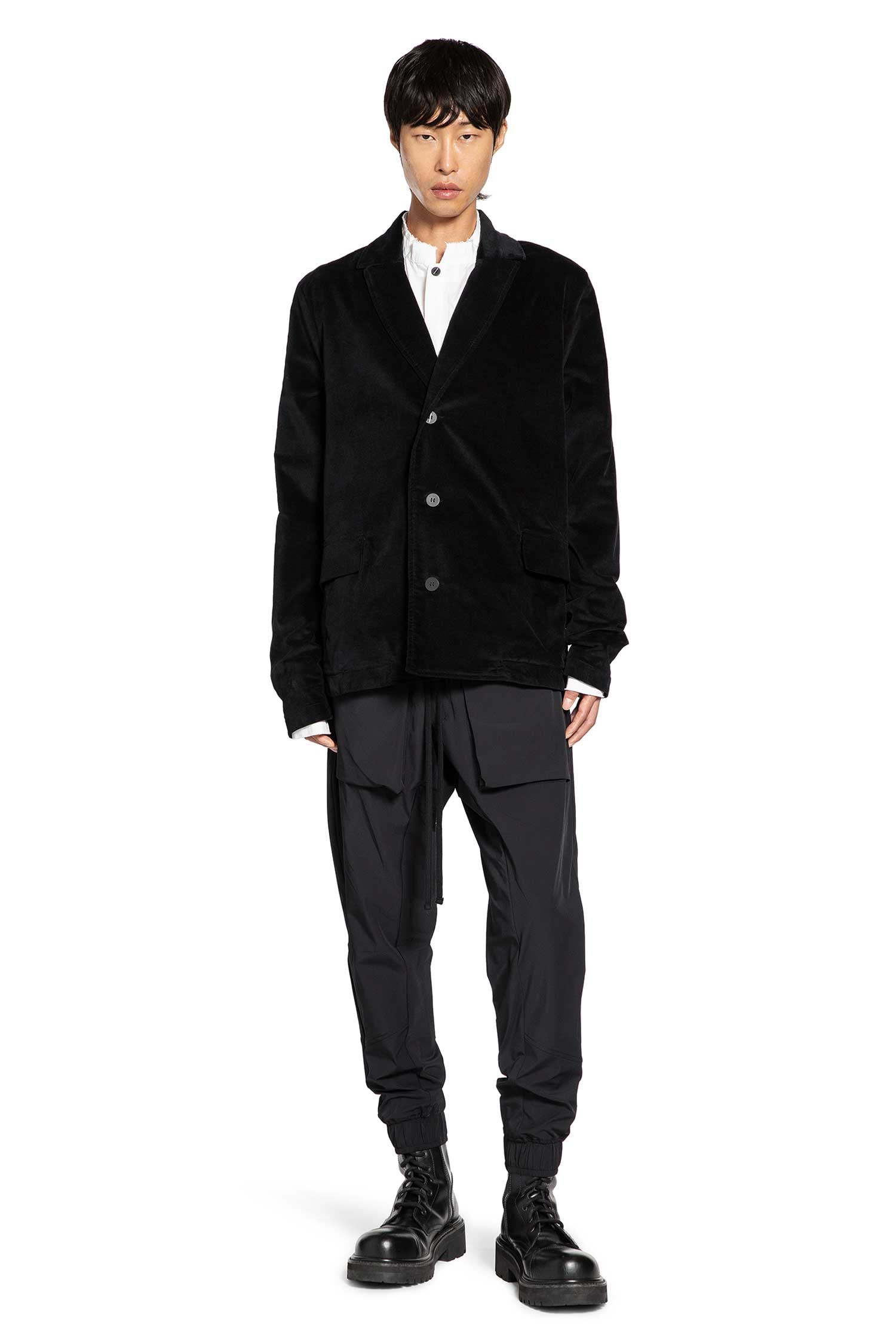 Cotton Poplin Stand Collar Shirt