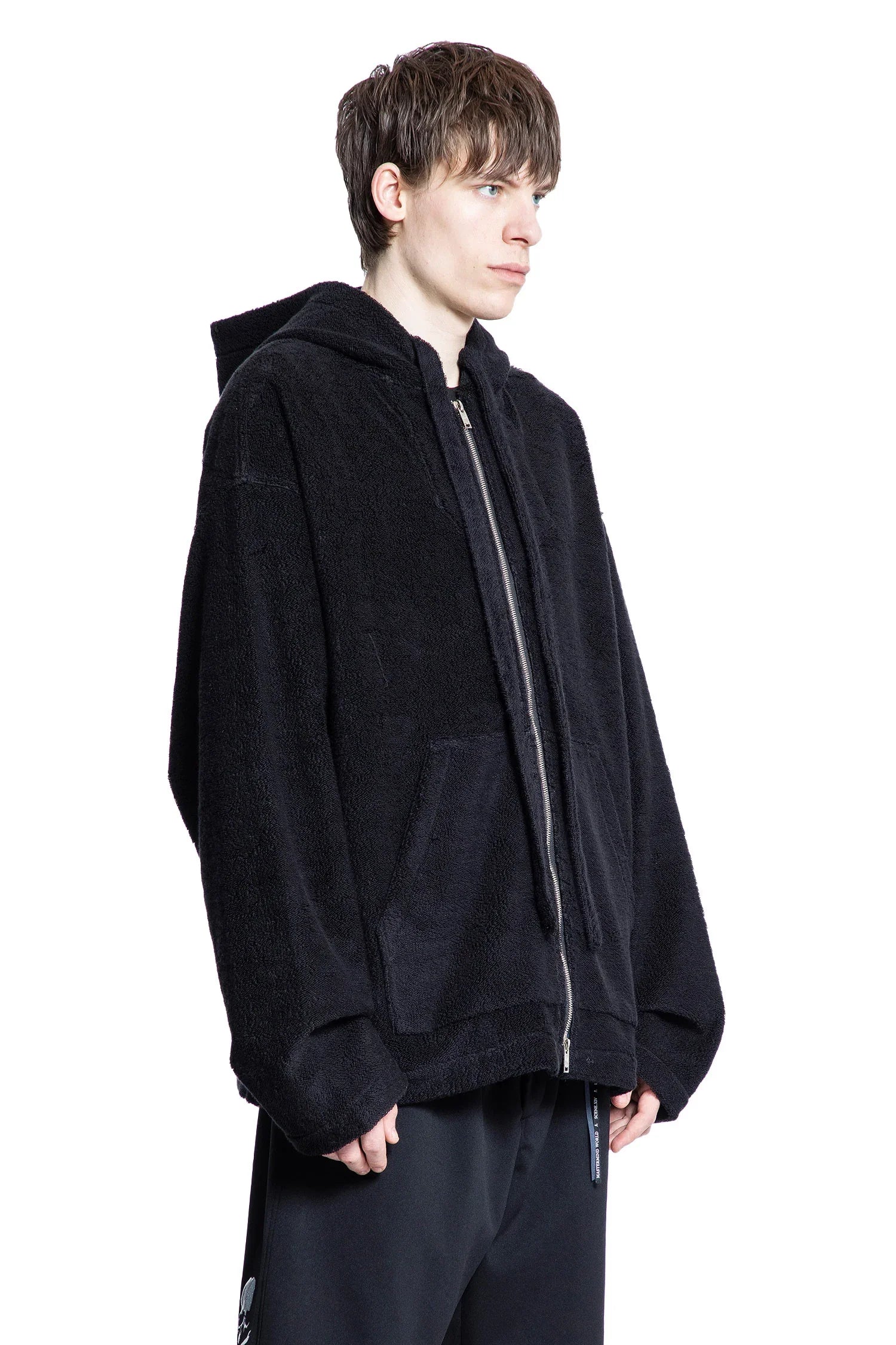 Cotton Terry Fleece Logo Zip-Up Hoodie - Antonioli.eu