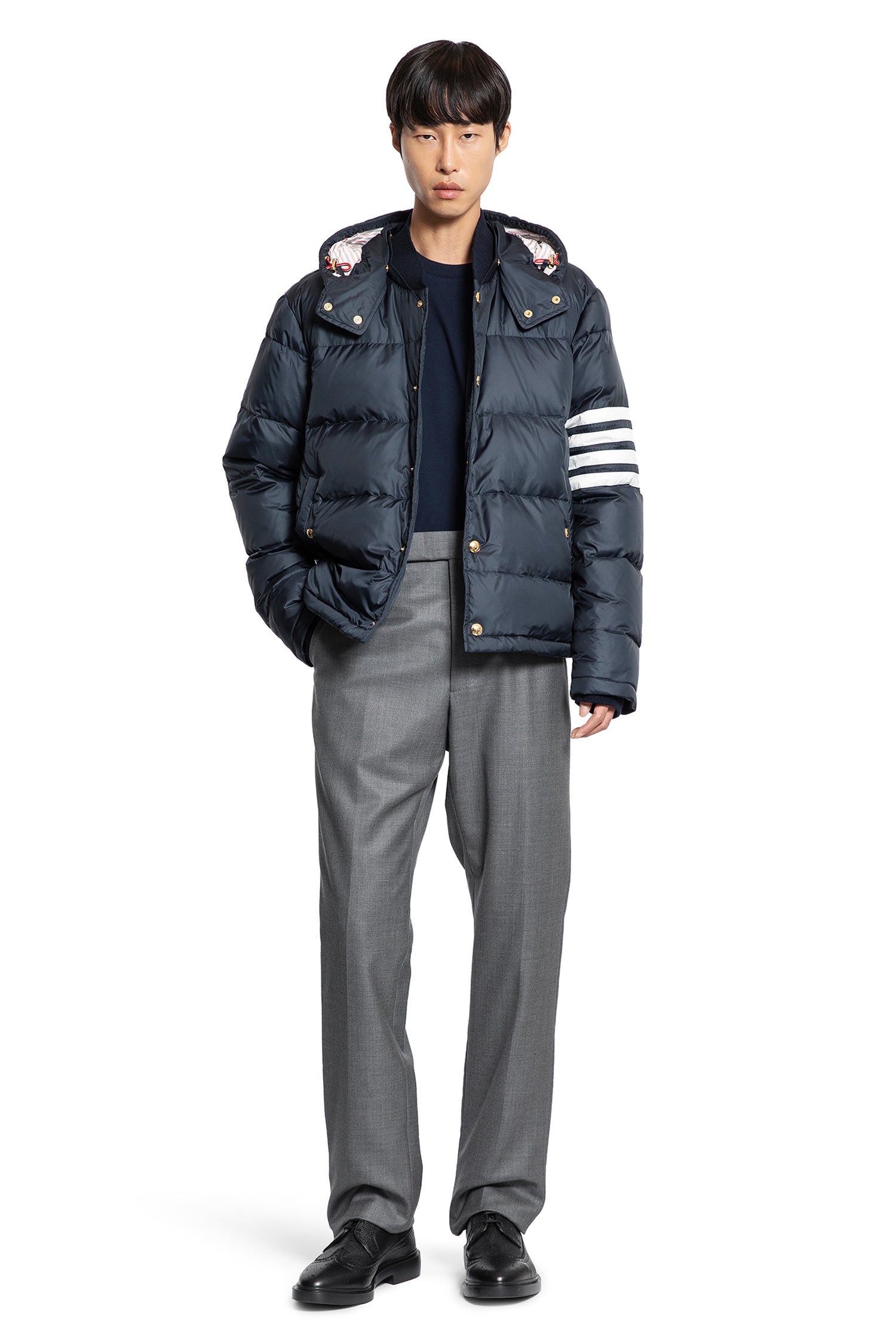 4-Bar Down Jacket in Matte Nylon
