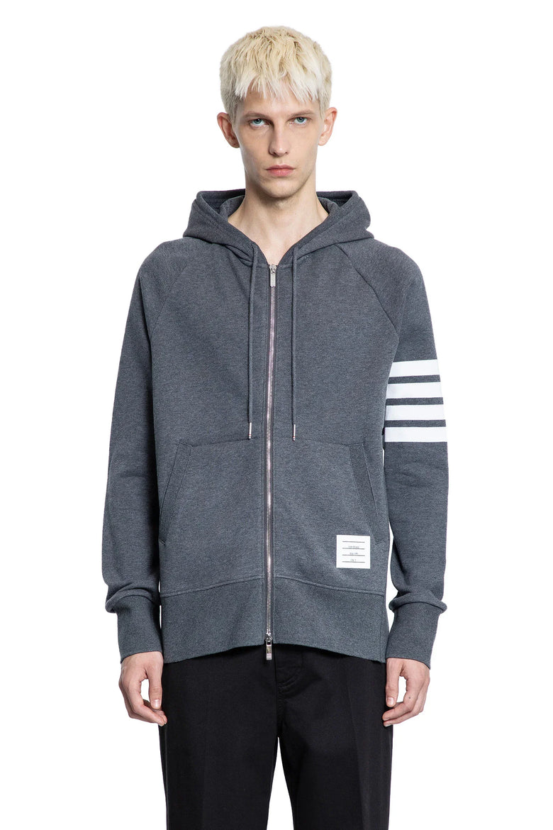 4-Bar Zip-Up Hoodie in Classic Loopback - Antonioli.eu