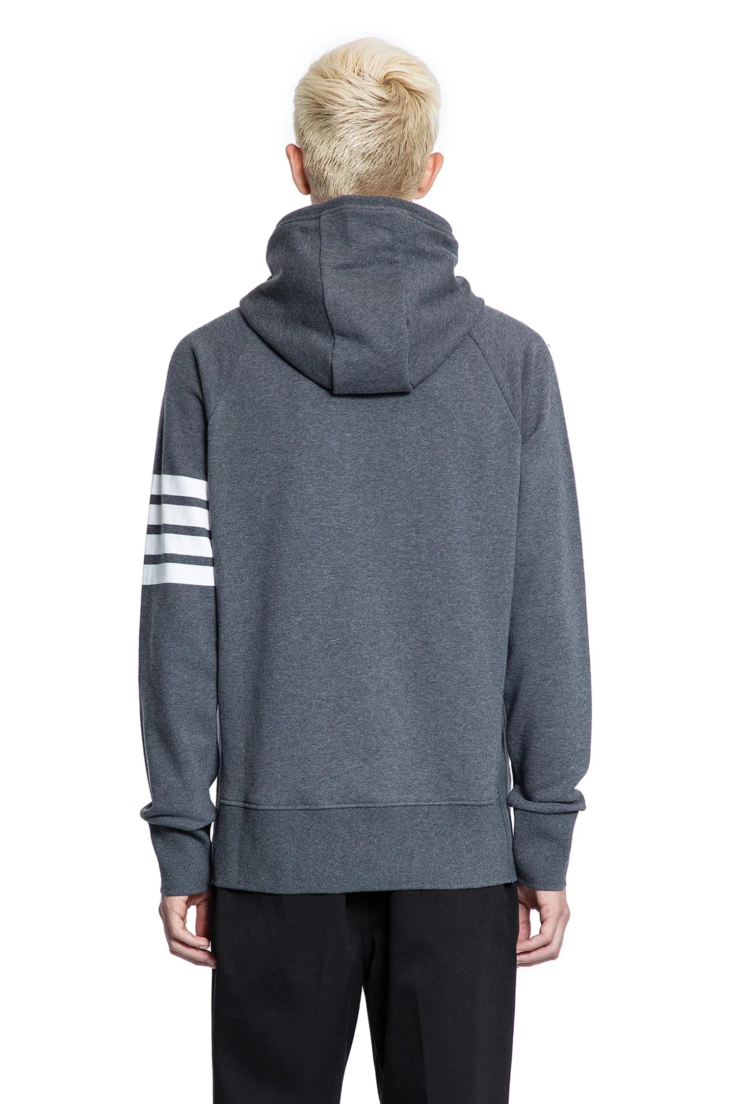 4-Bar Zip-Up Hoodie in Classic Loopback - Antonioli.eu