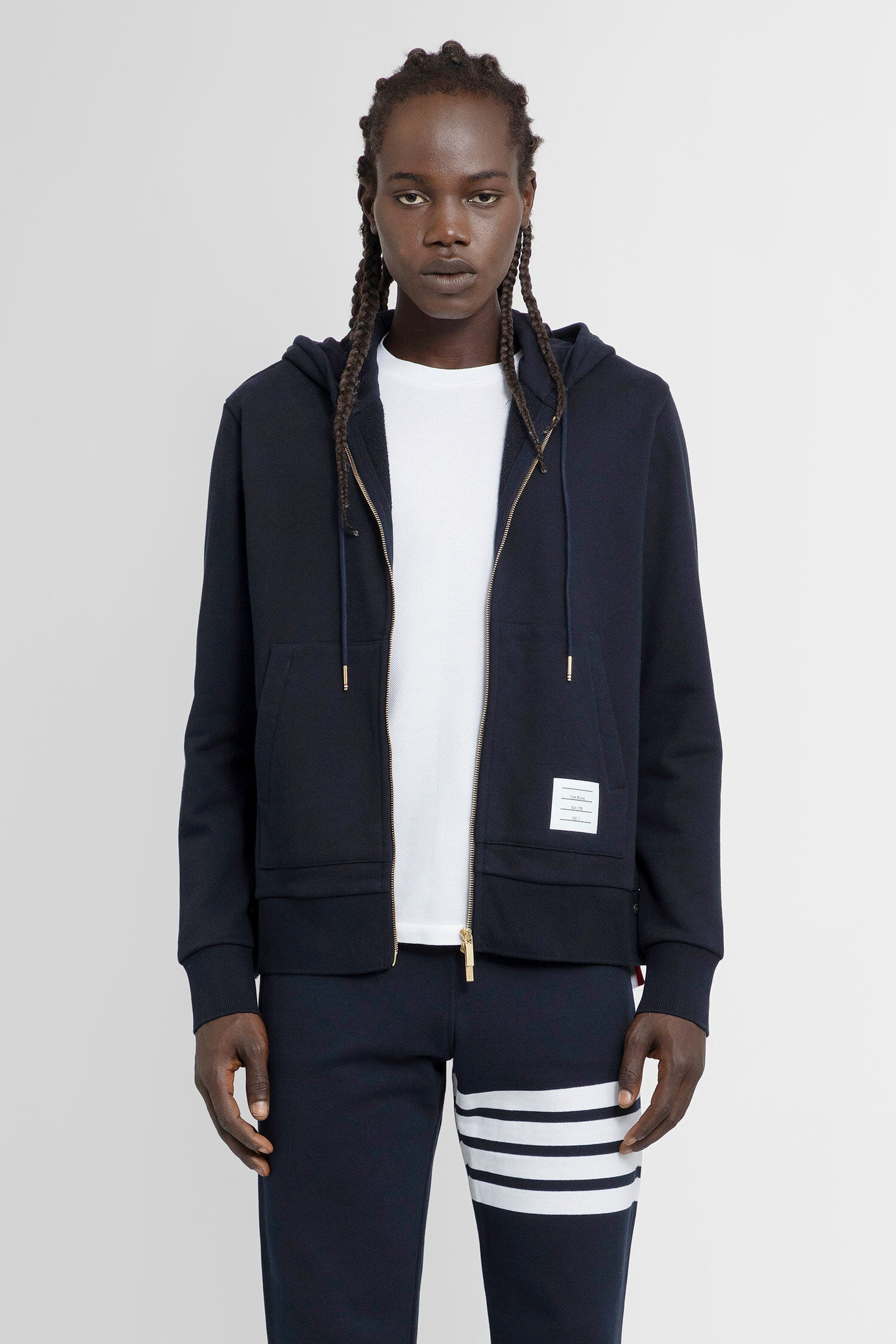 Thom browne zip online hoodie