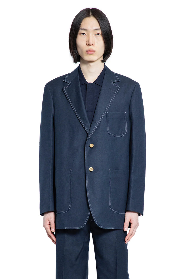Elongated Soft Cotton Linen Blazer - Antonioli.eu