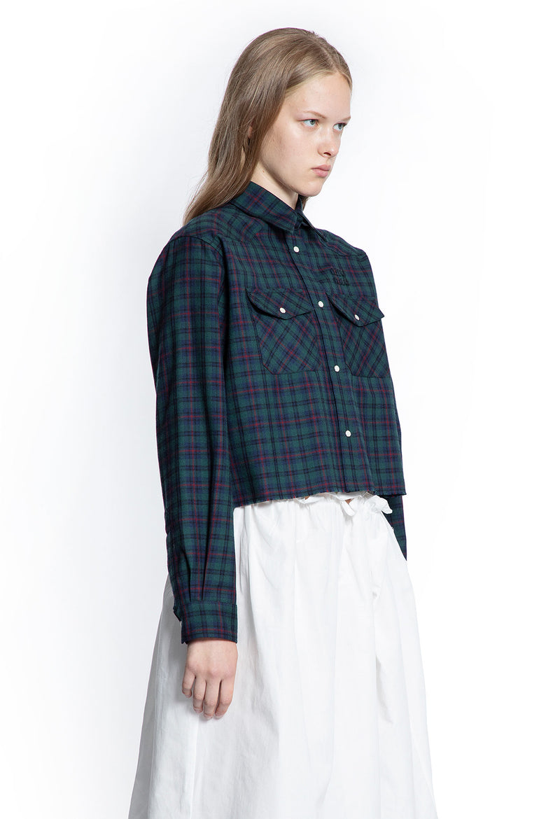 Wool Tartan Cropped Shirt