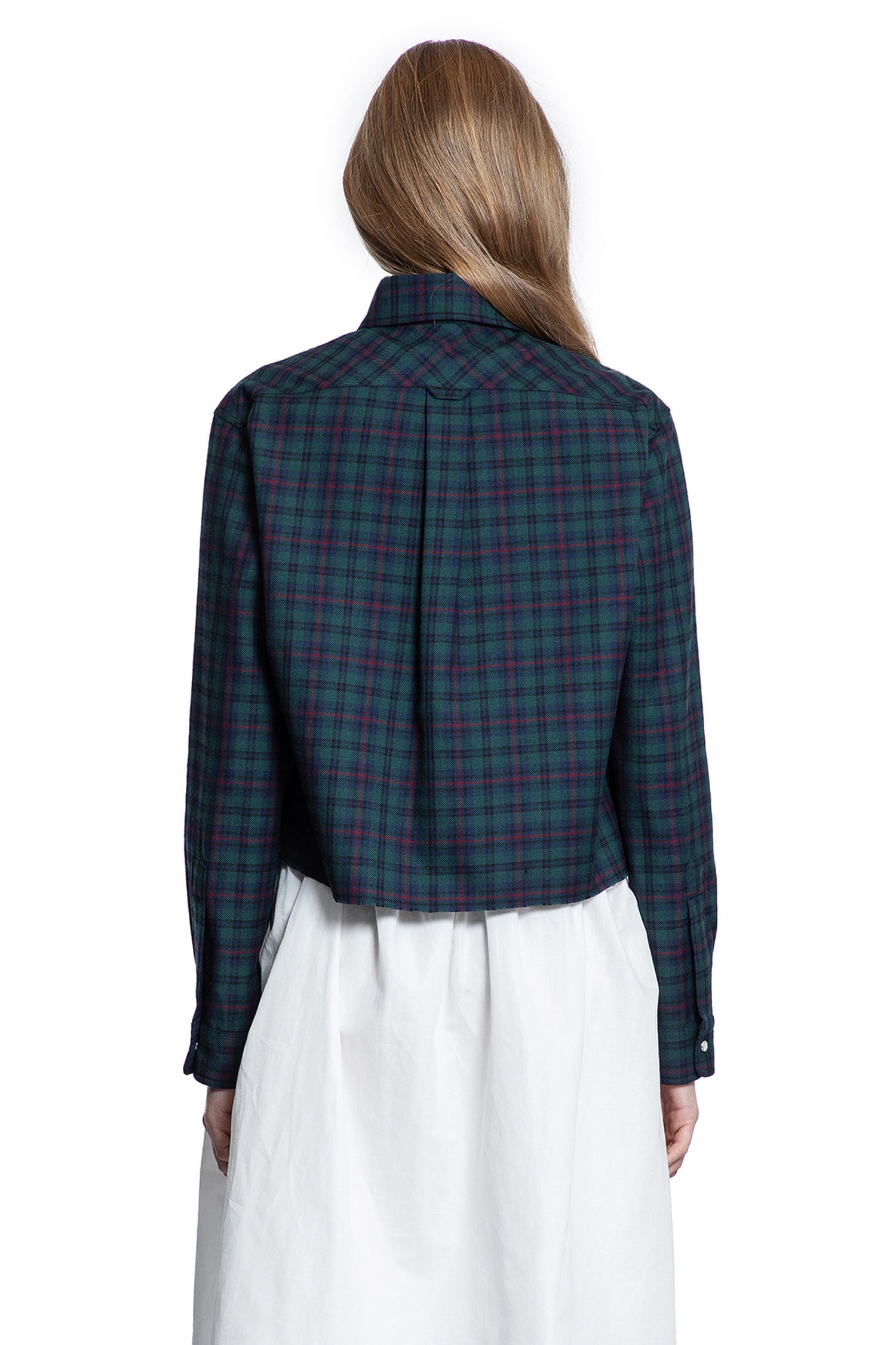 Wool Tartan Cropped Shirt