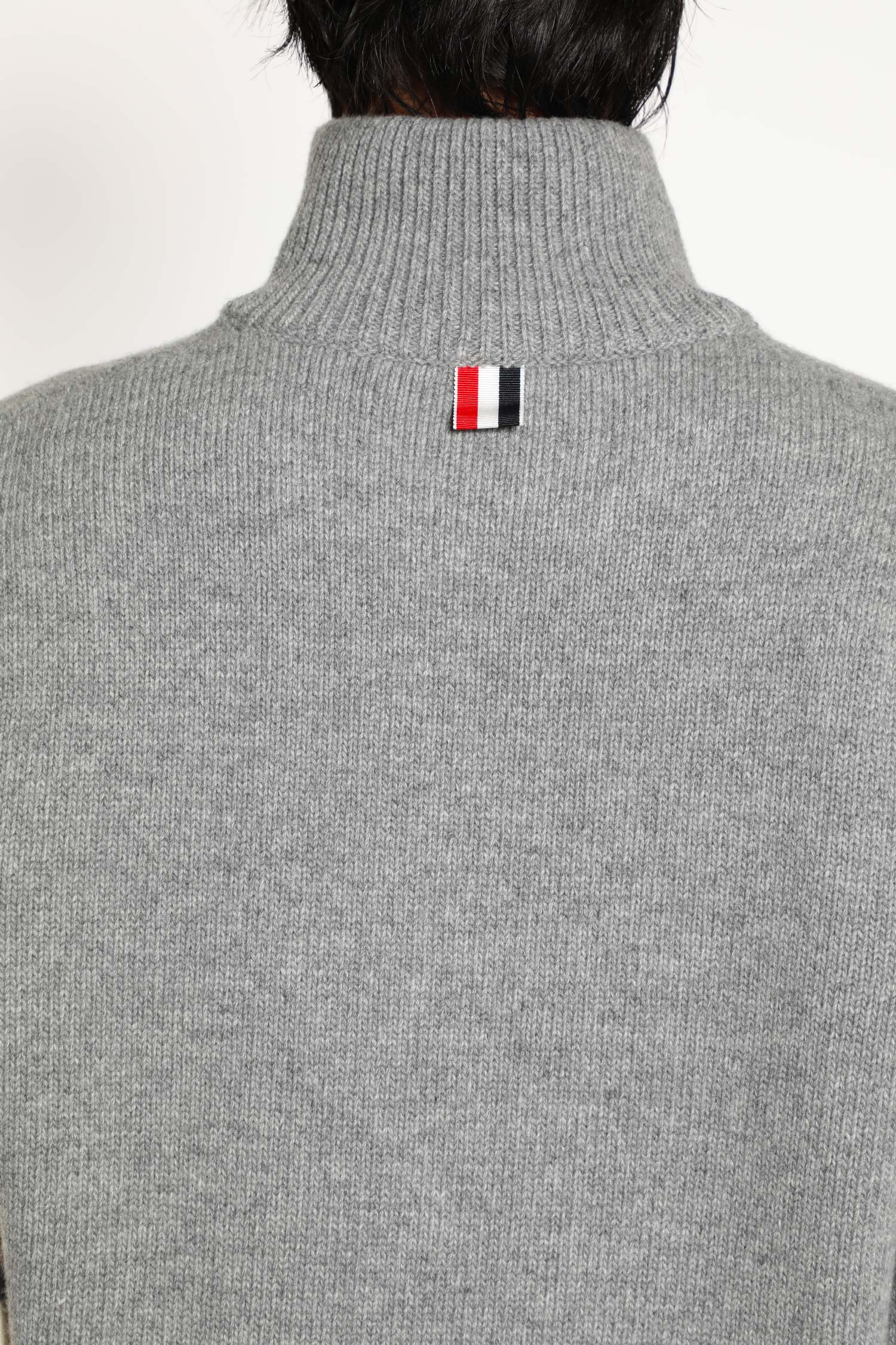Funnel Neck Wool Quarter-Zip