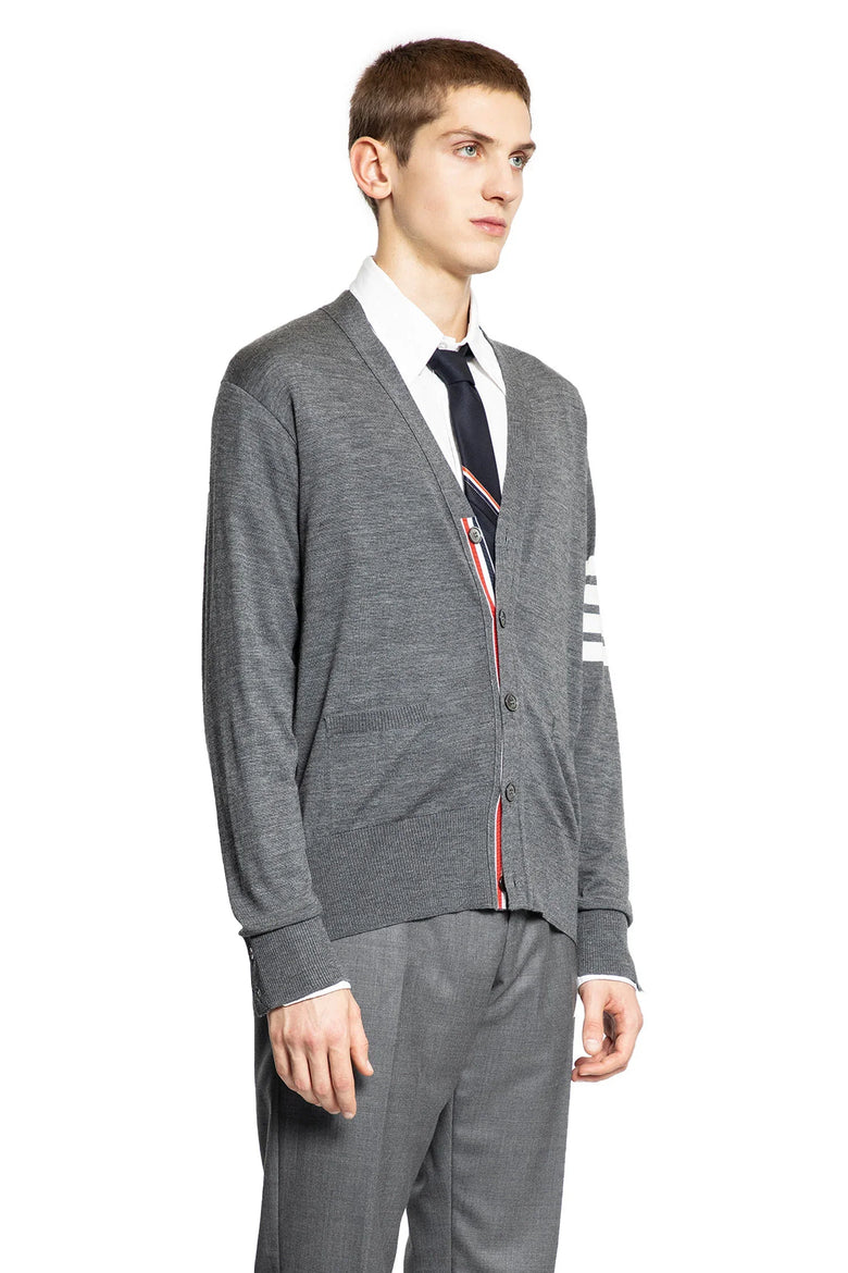 Merino Wool 4-Bar Cardigan - Antonioli.eu