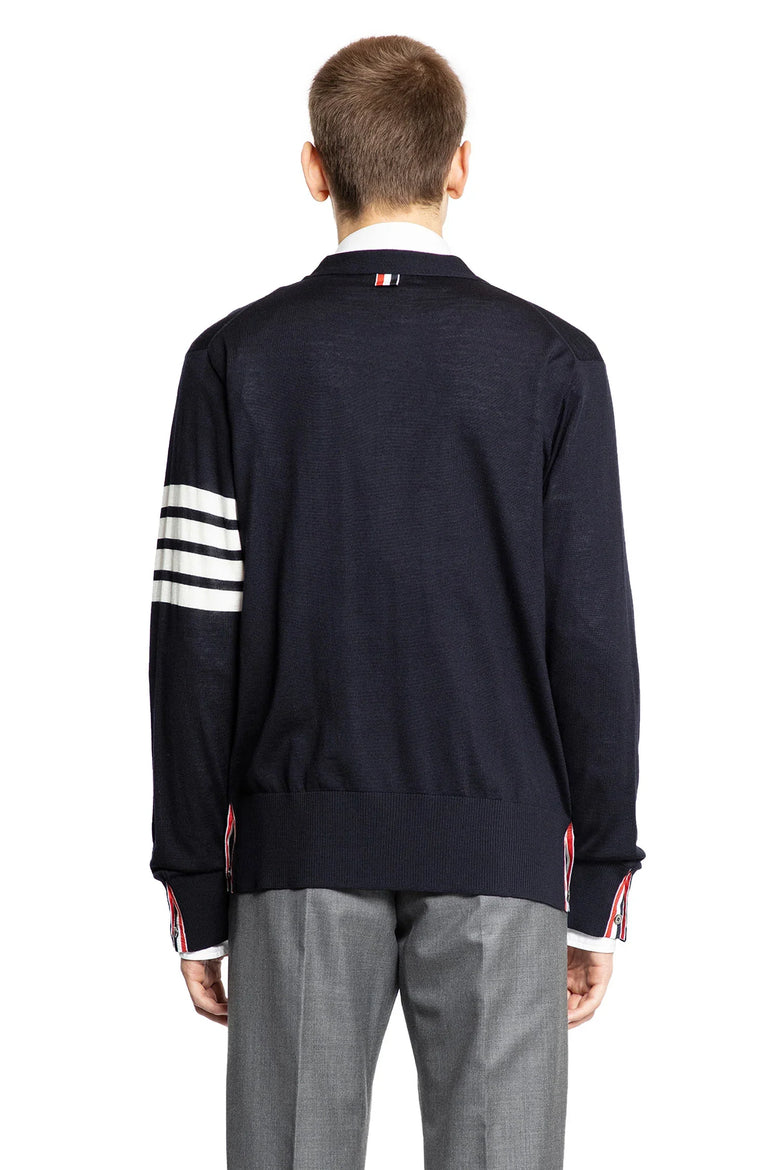 Merino Wool 4-Bar Cardigan - Antonioli.eu