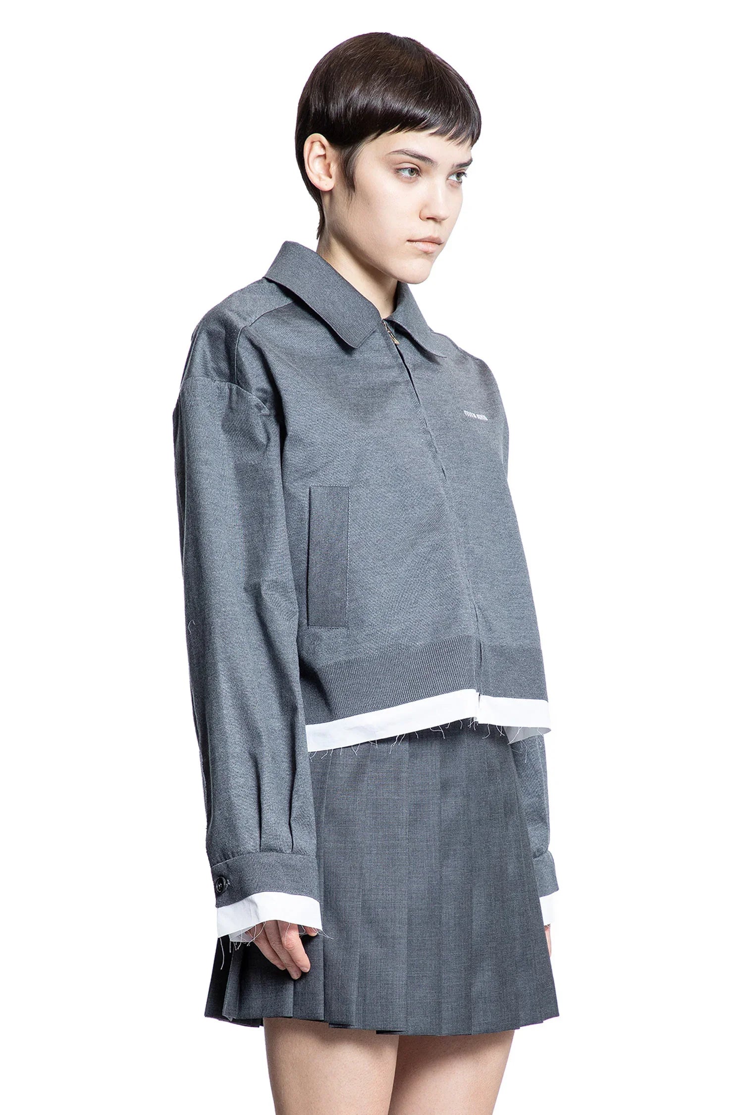 Stretch Silk Knit Blouson - Antonioli.eu